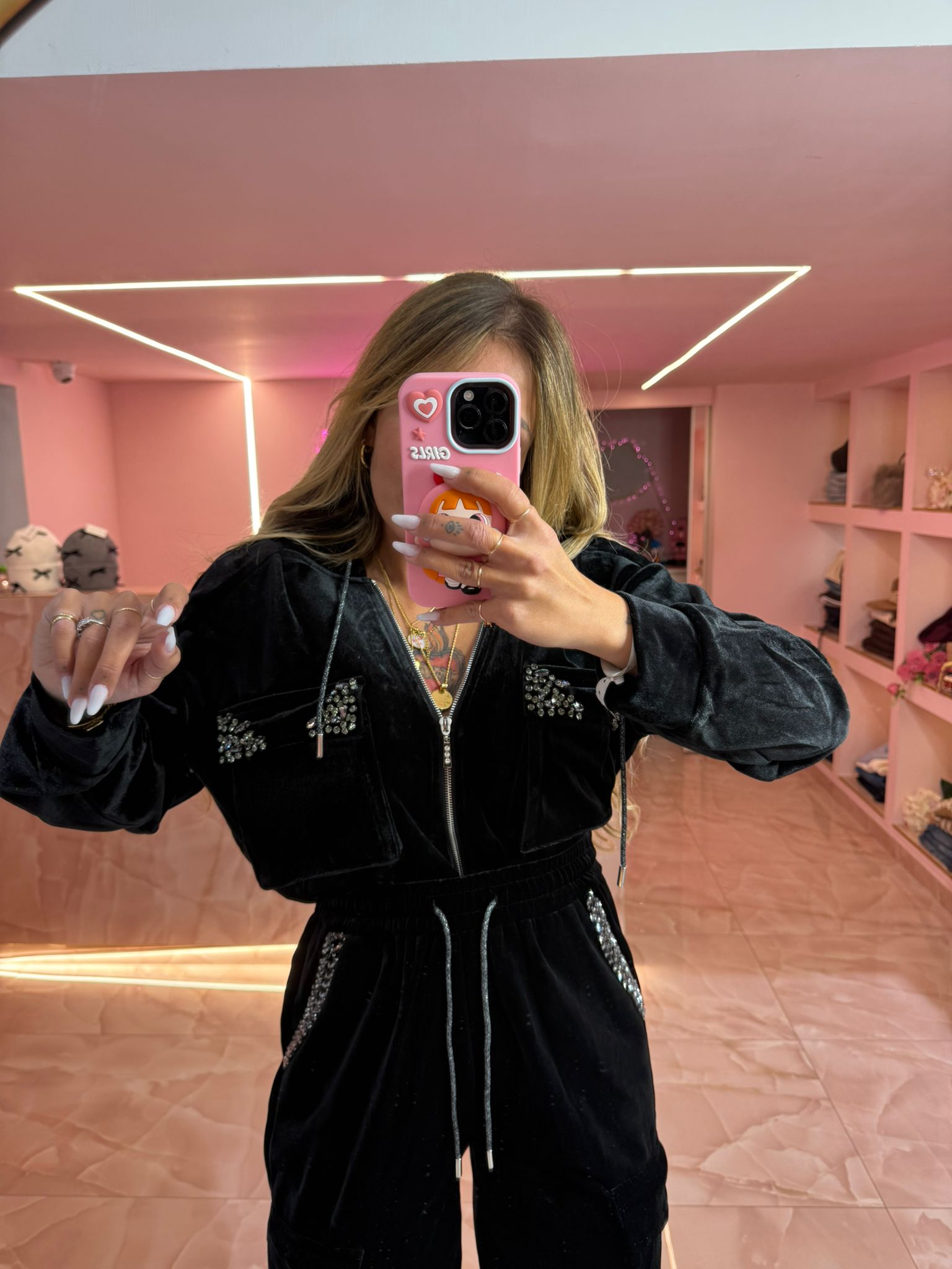 Coordinato Vellutino Nero ♥