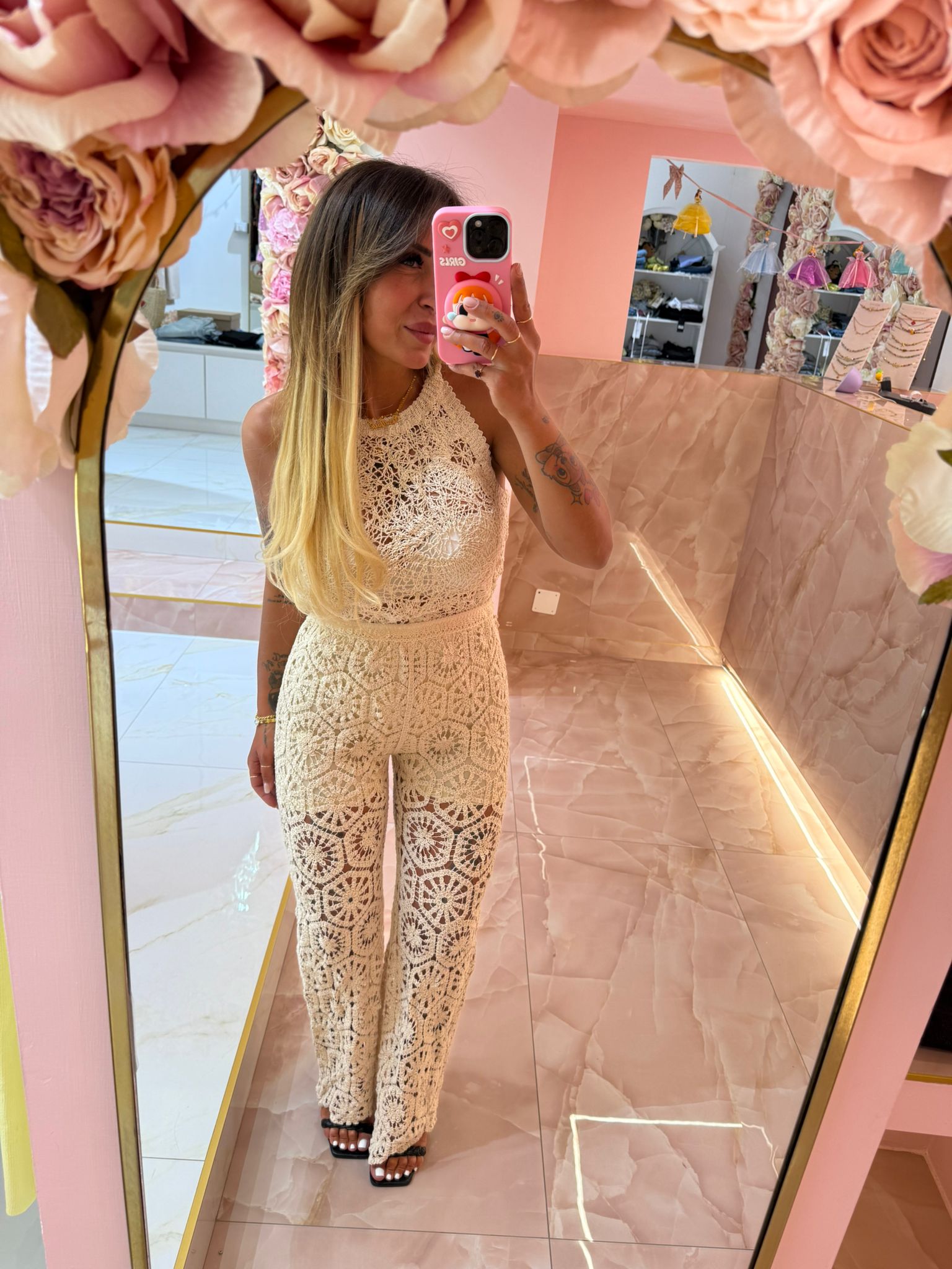 Pantalone Merlettiamo Beige ♥