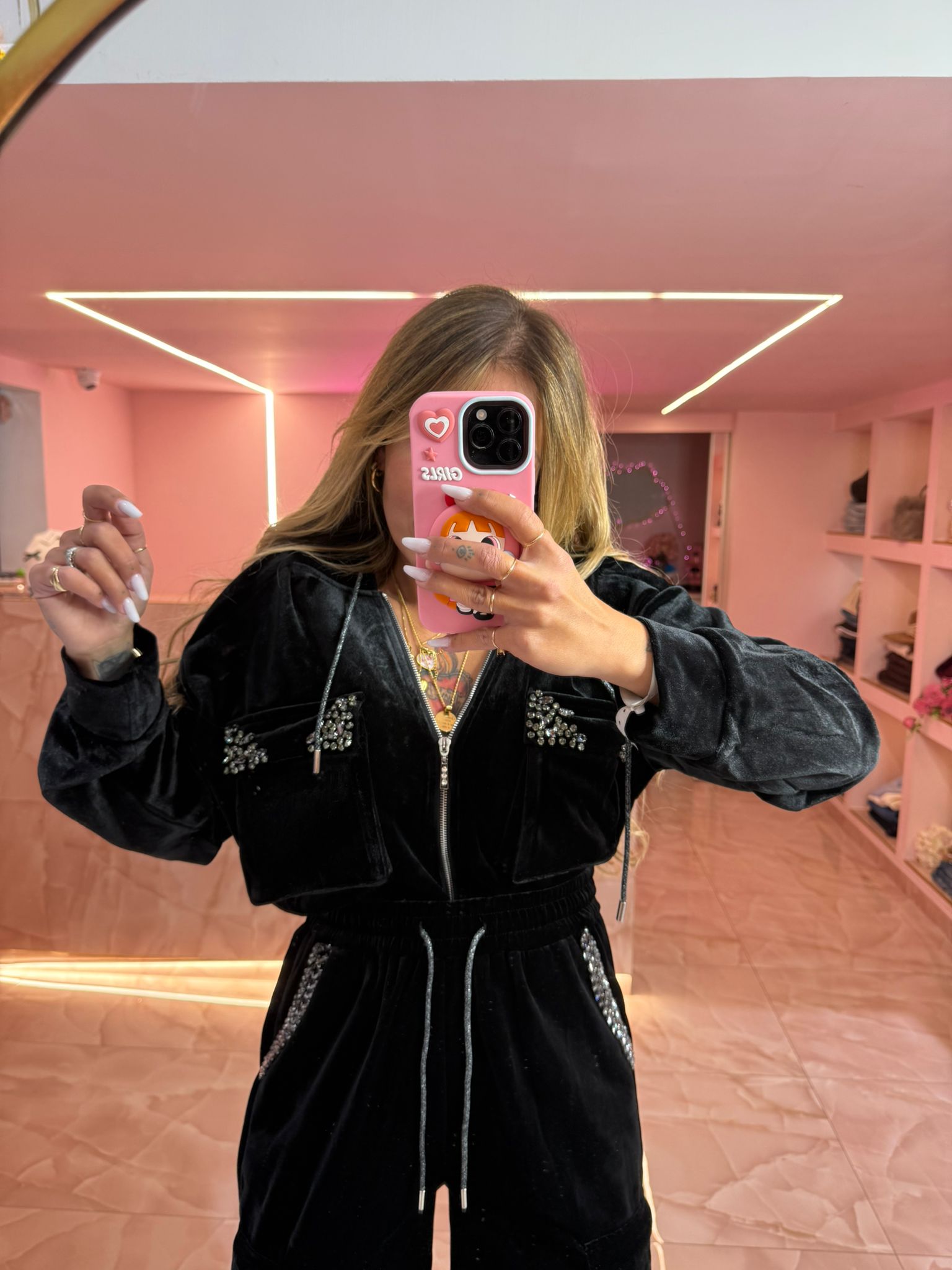 Coordinato Vellutino Nero ♥