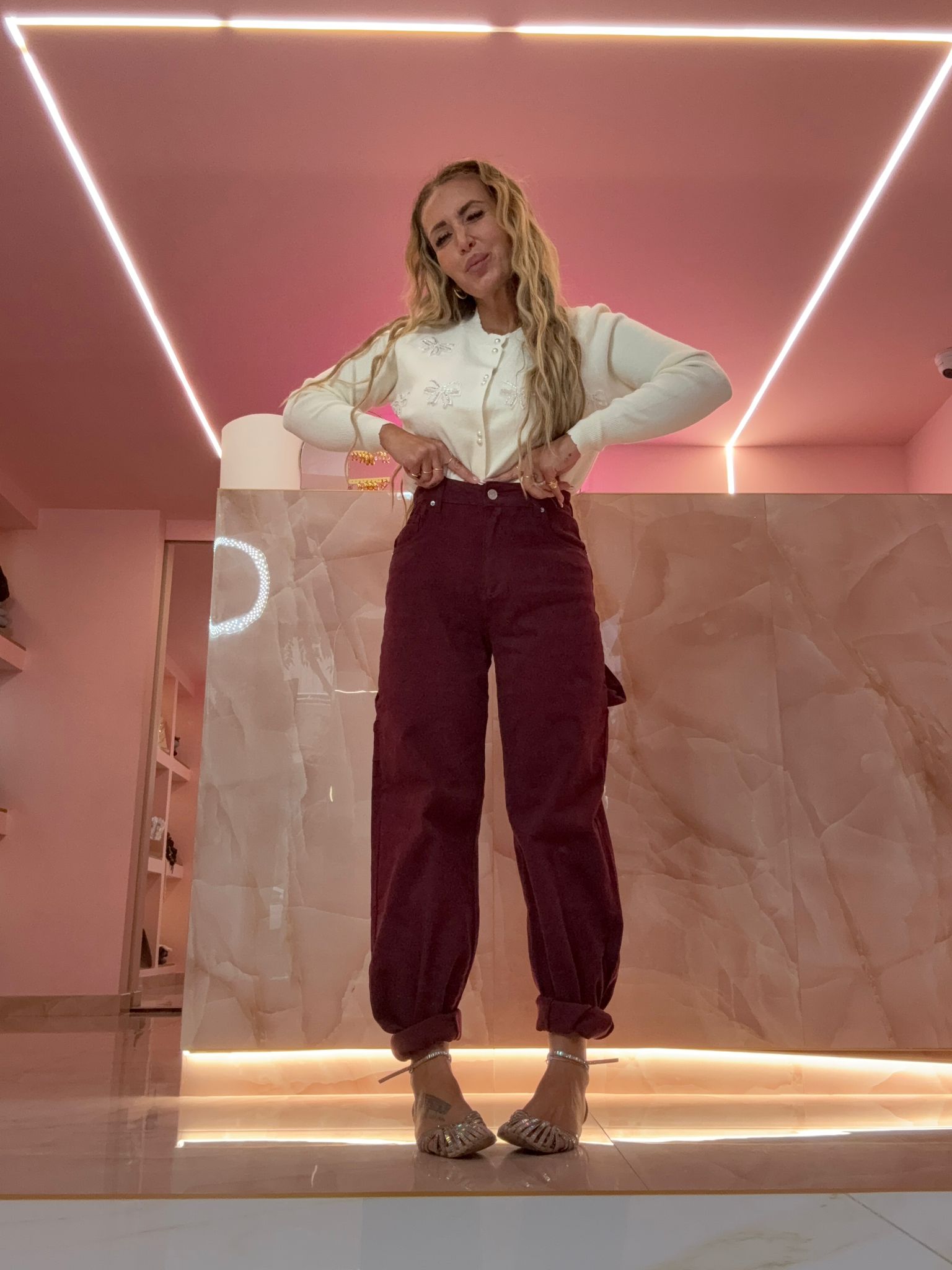 Jeans Balloon Bordo&