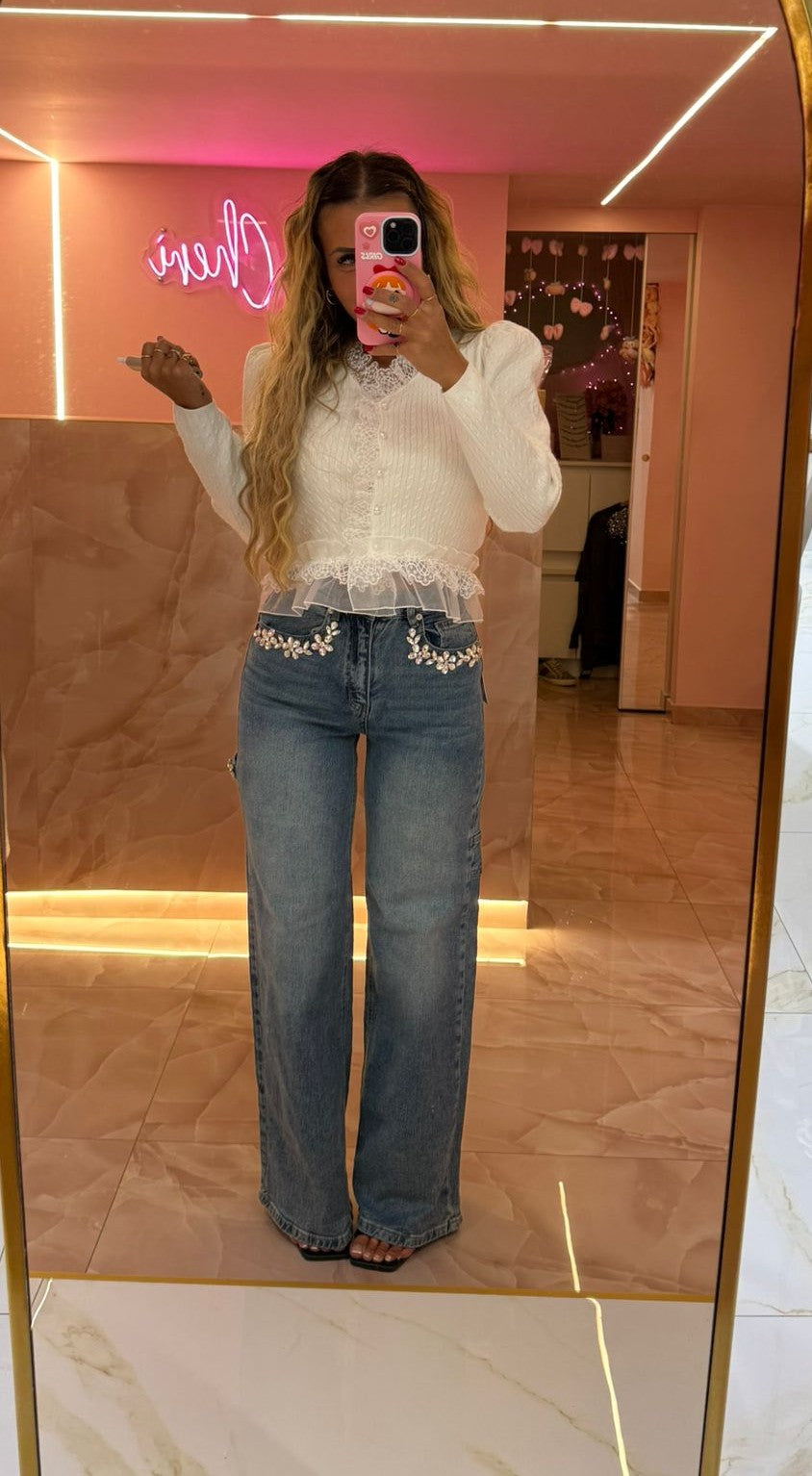 Jeans Fiori Strass ♥
