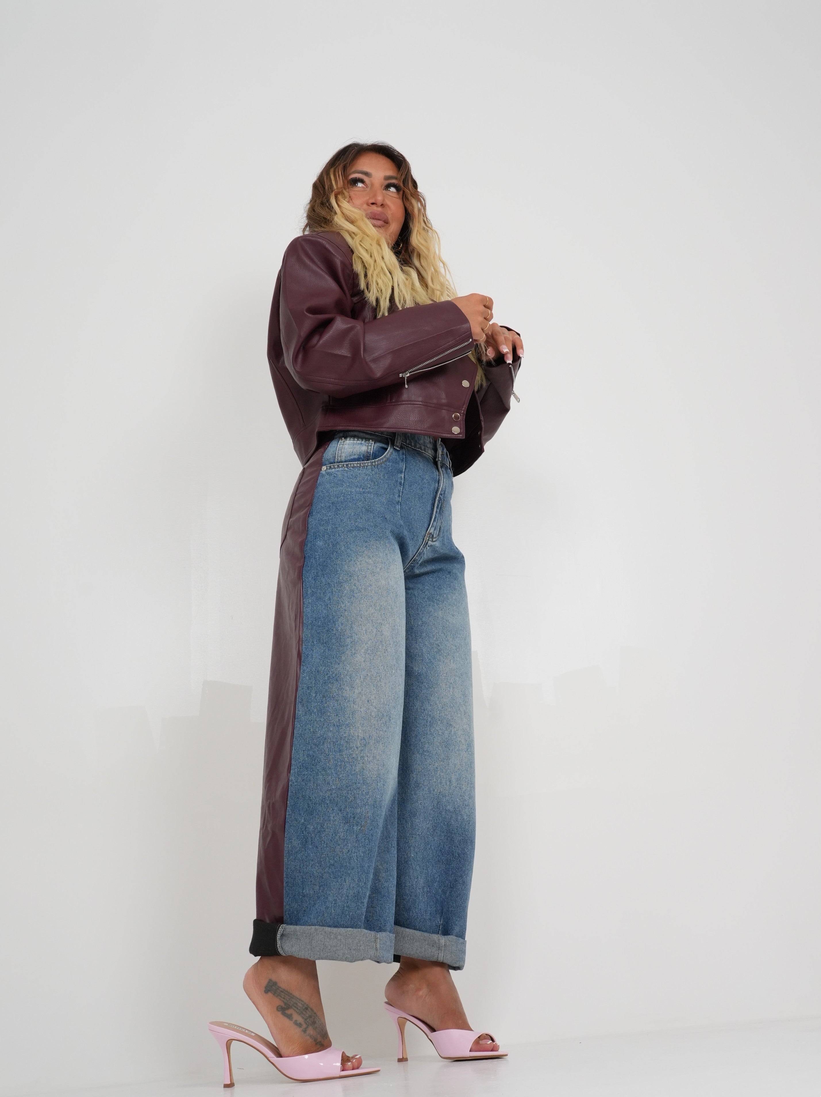 Jeans Double Bordeaux ♥