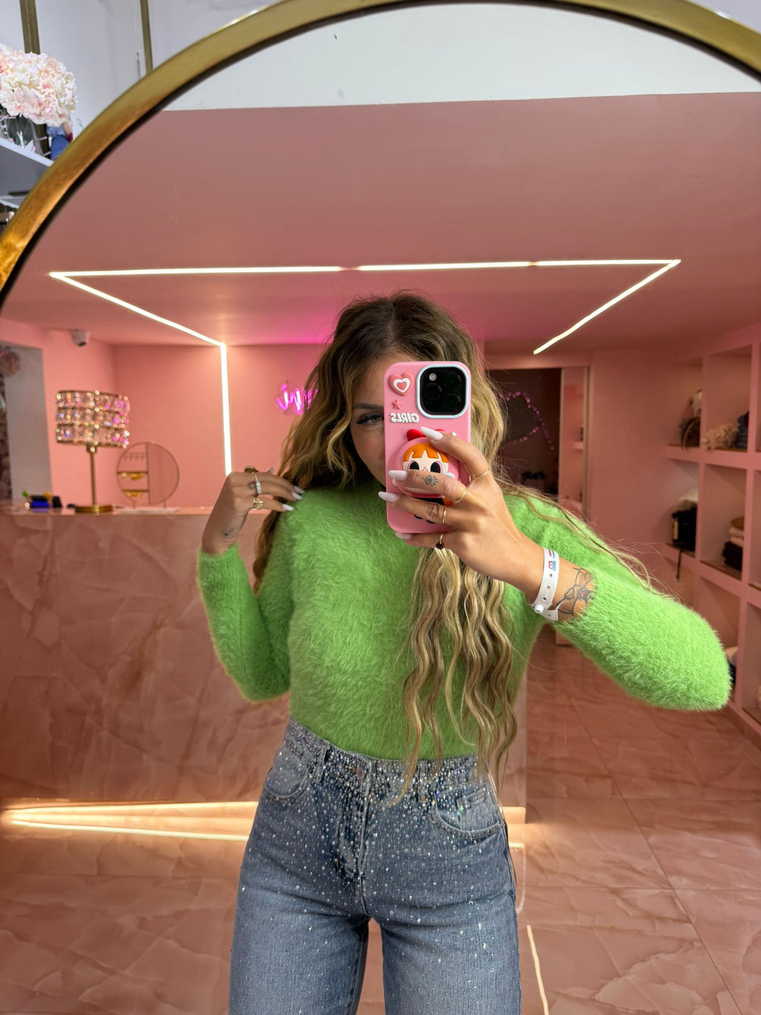 Maglioncino Pelosetto Verde Acido  ♡