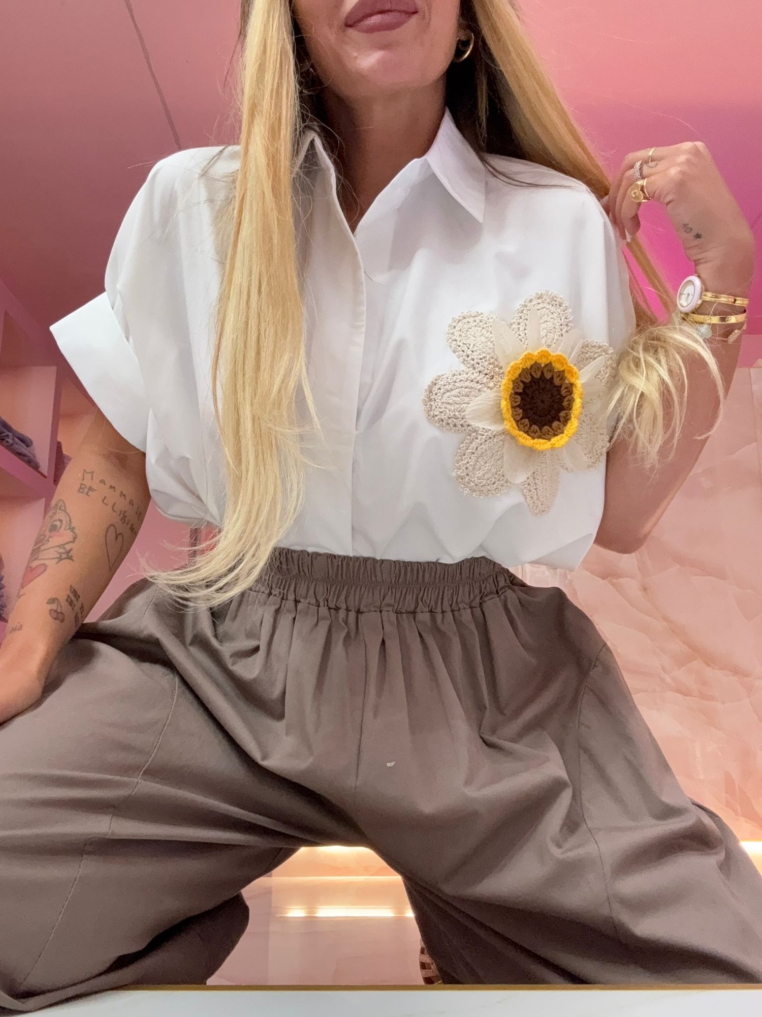 Camicia Girasole Bianca ♥