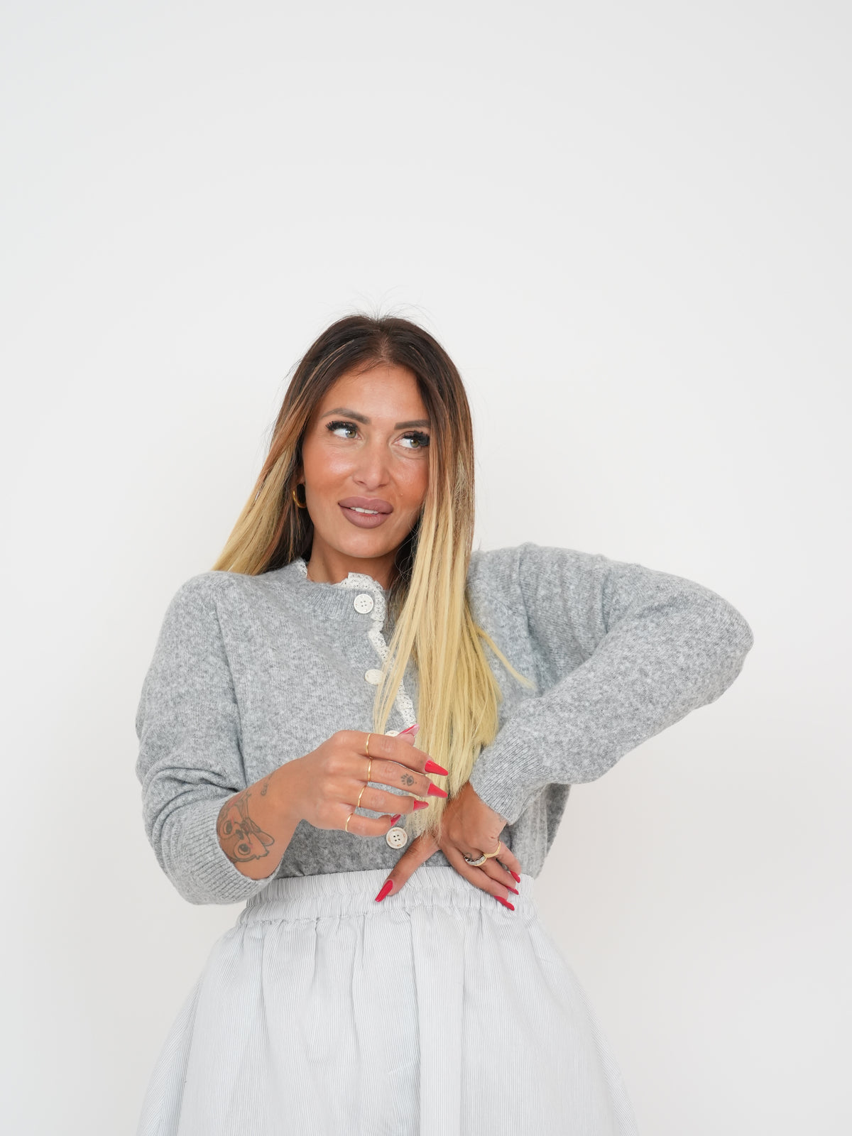 Maglioncino Cherine Per Scelta Grigio Chiaro♥