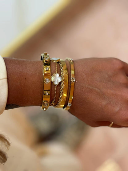 Bracciale Rigido Con Cuori Small ♥