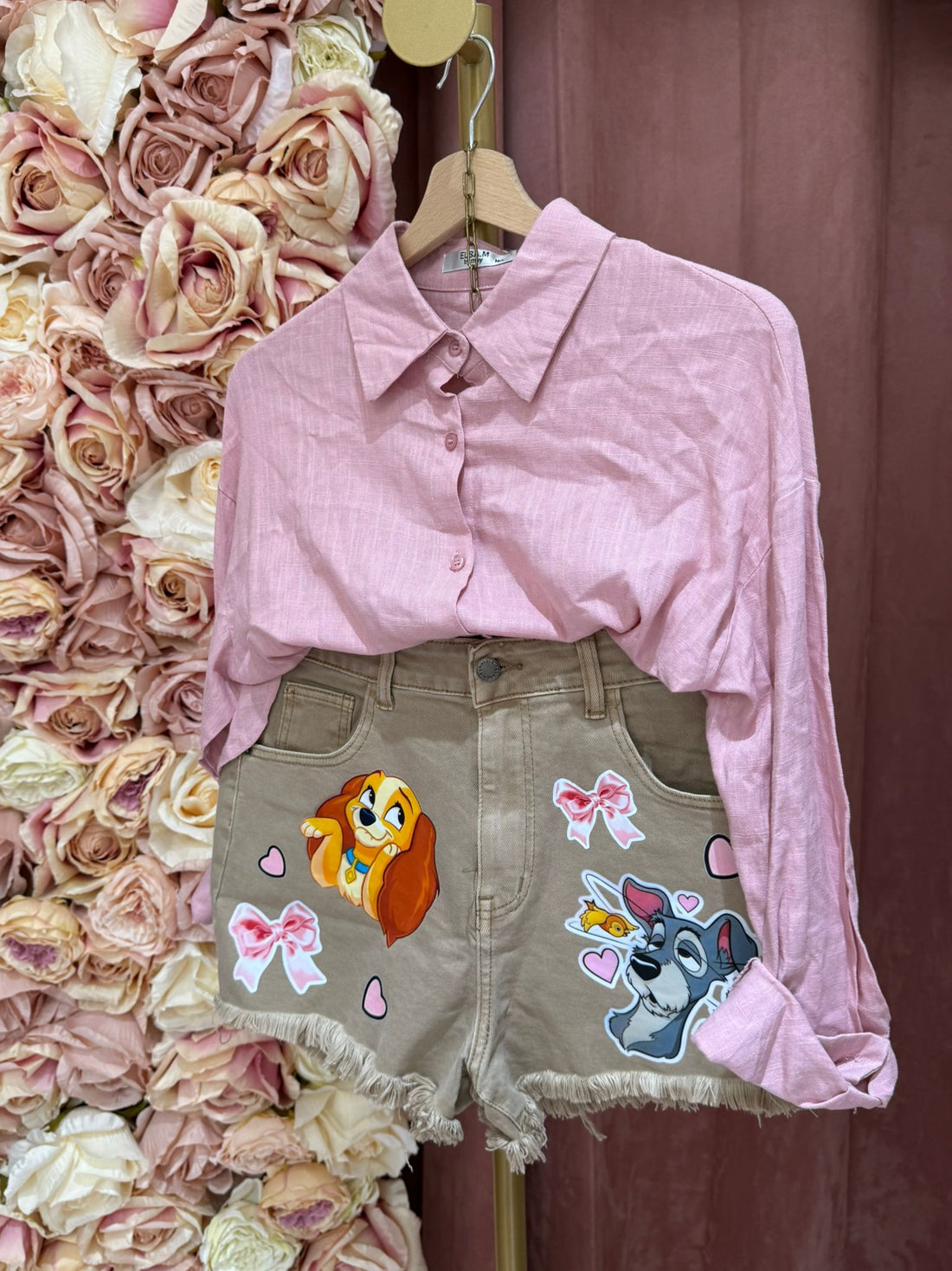 Camicia In Lino Rosa ♥
