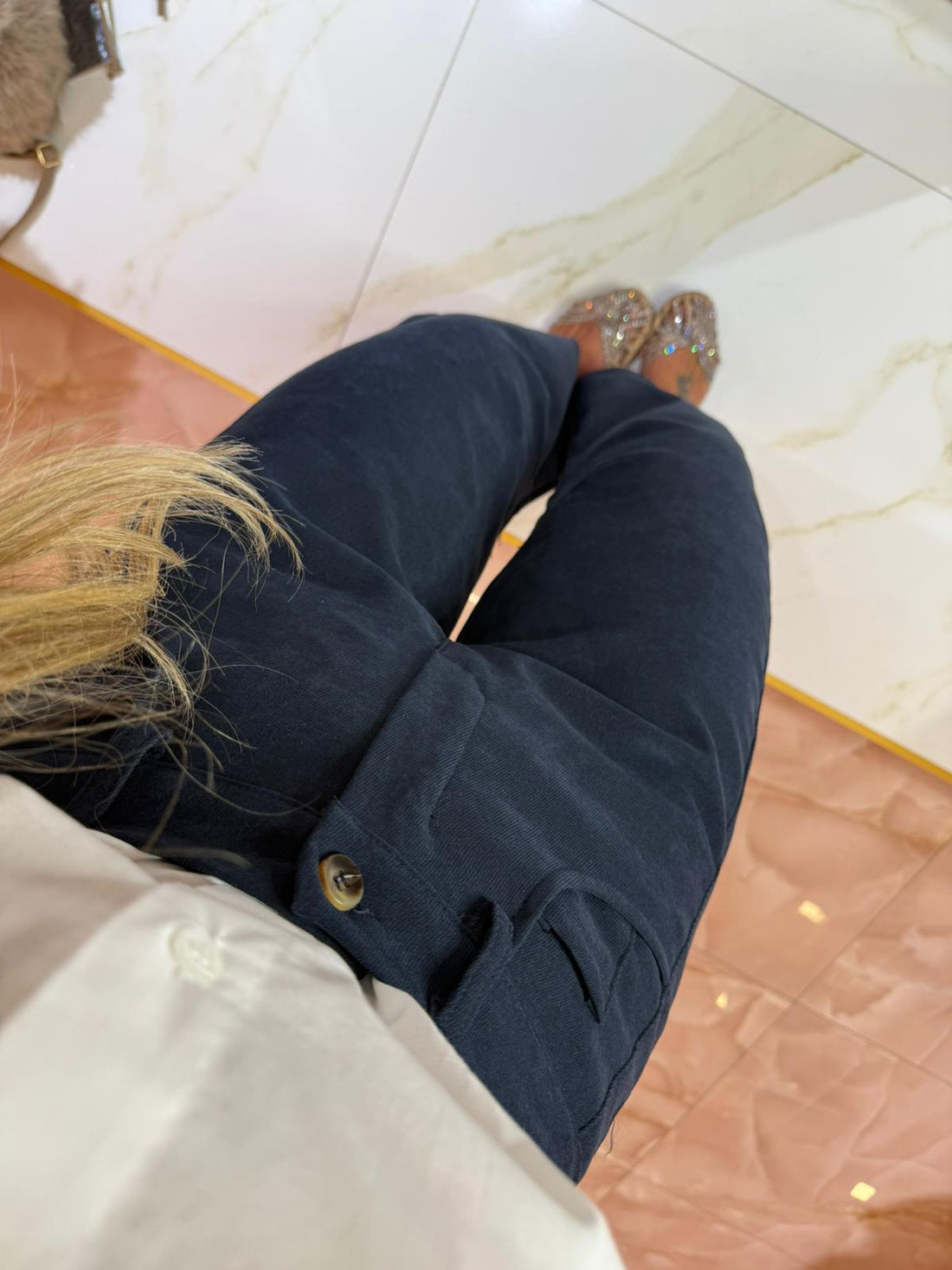 Pantalone Velluto Comoditè ye ye  Blu ♥