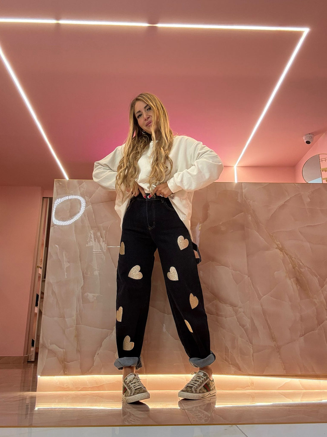 Jeans Balloon Cuori Oro ♥