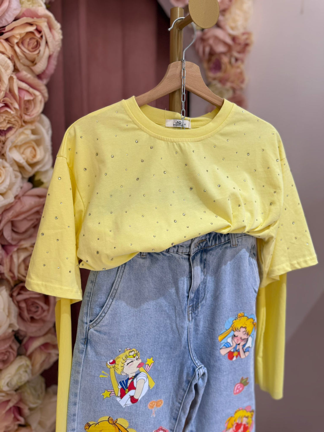 Shirt Gialla Glitter ♥