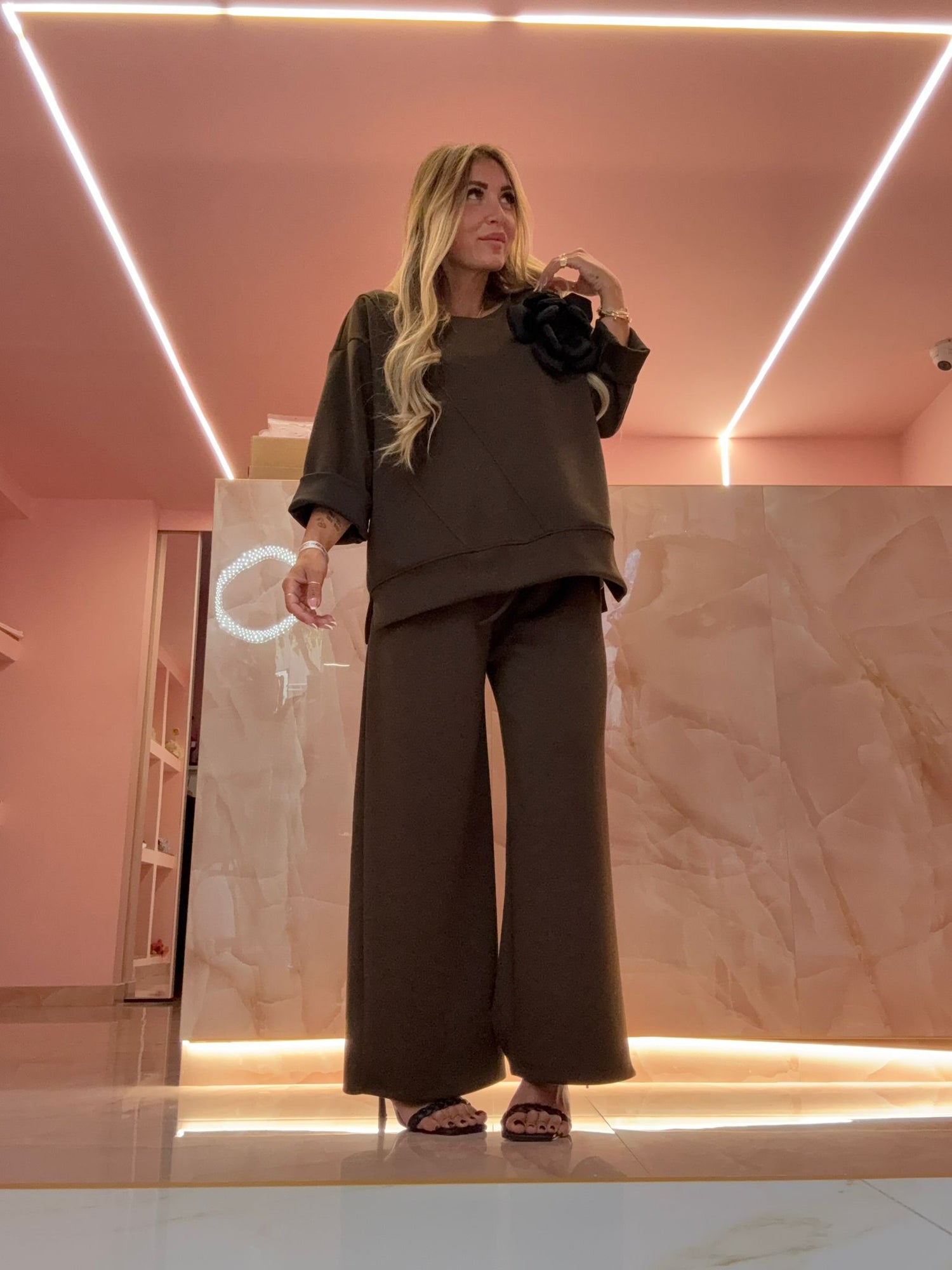 Coordinato Peonia Marrone ♥