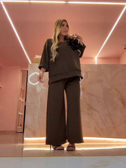Coordinato Peonia Marrone ♥