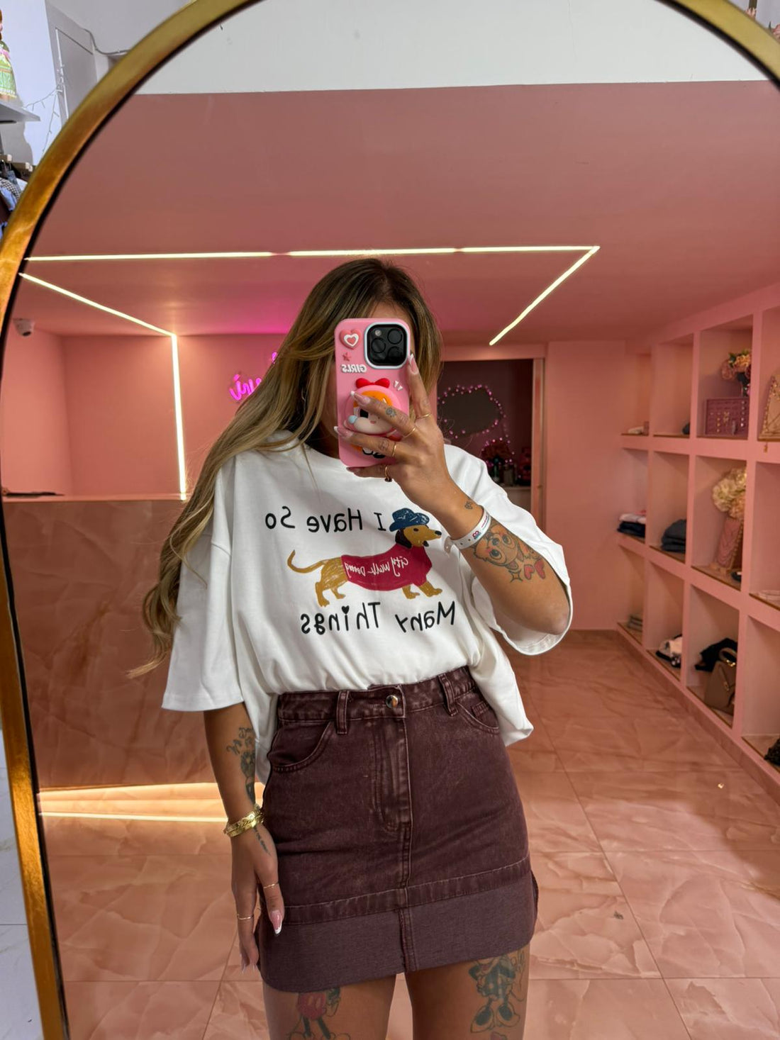 Mini In Jeans Bordo&