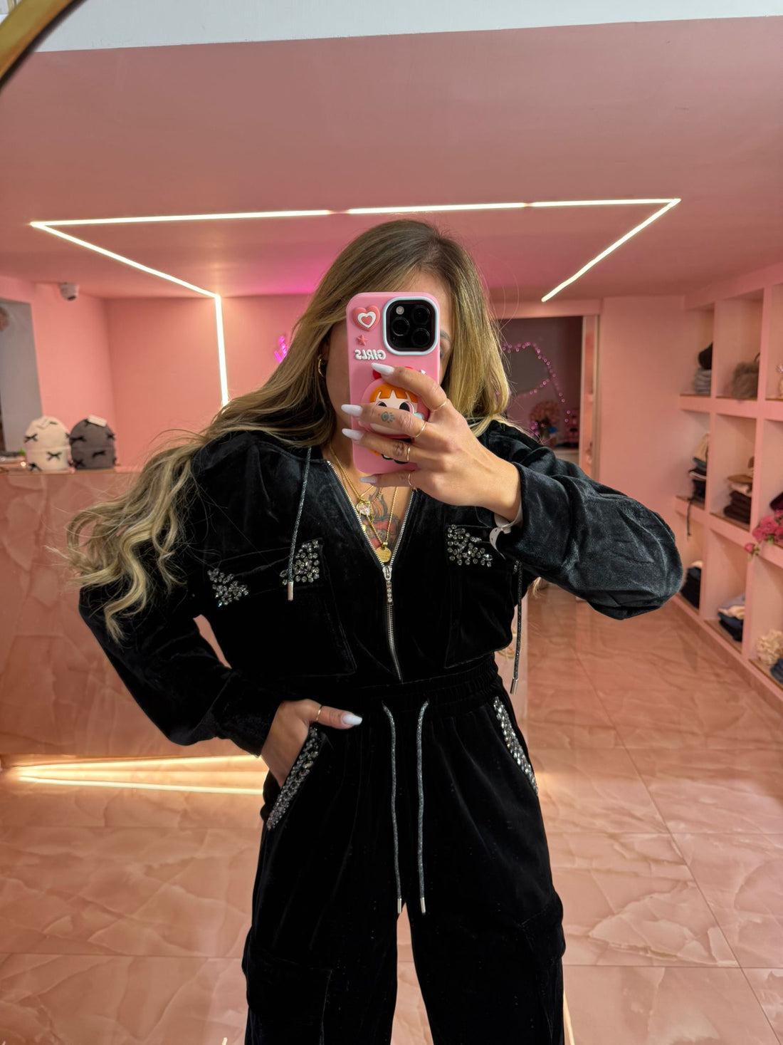 Coordinato Vellutino Nero ♥
