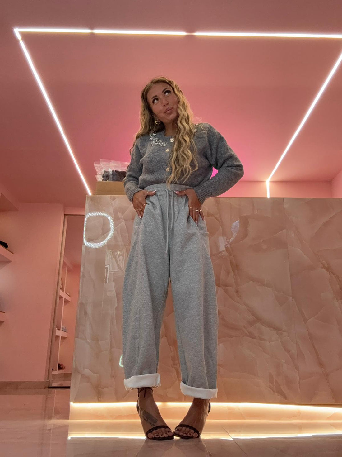 Pantaloni Gym Ovetto Grigio ♥