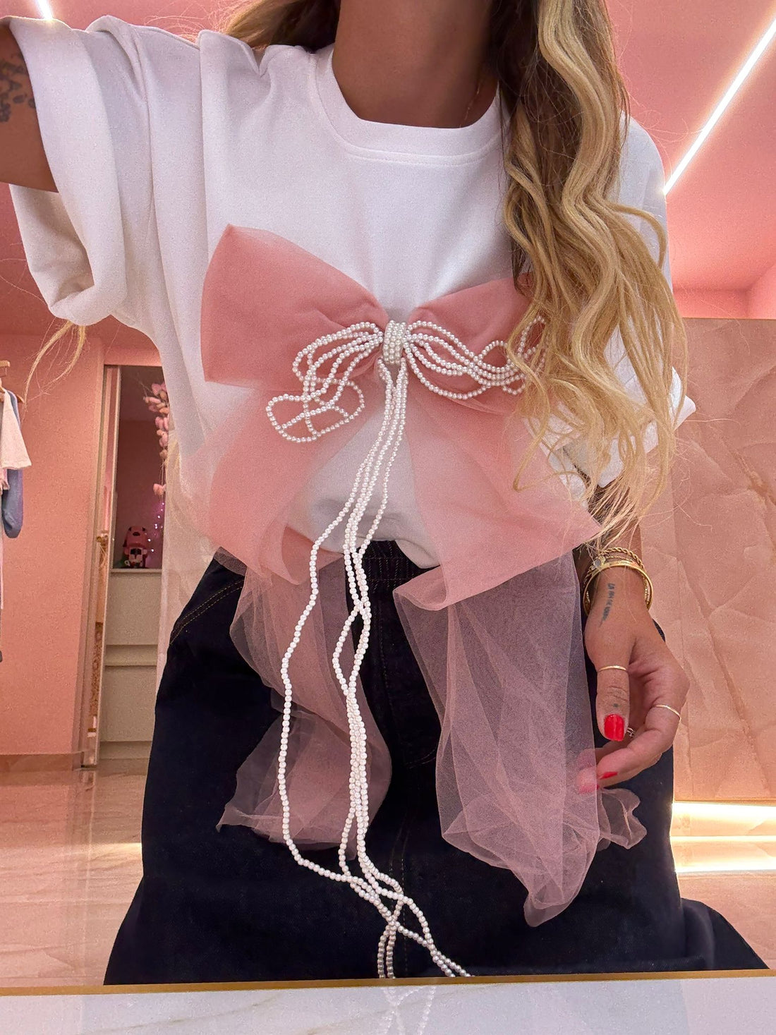 Maxi Shirt Fioccone Rosa  ♥