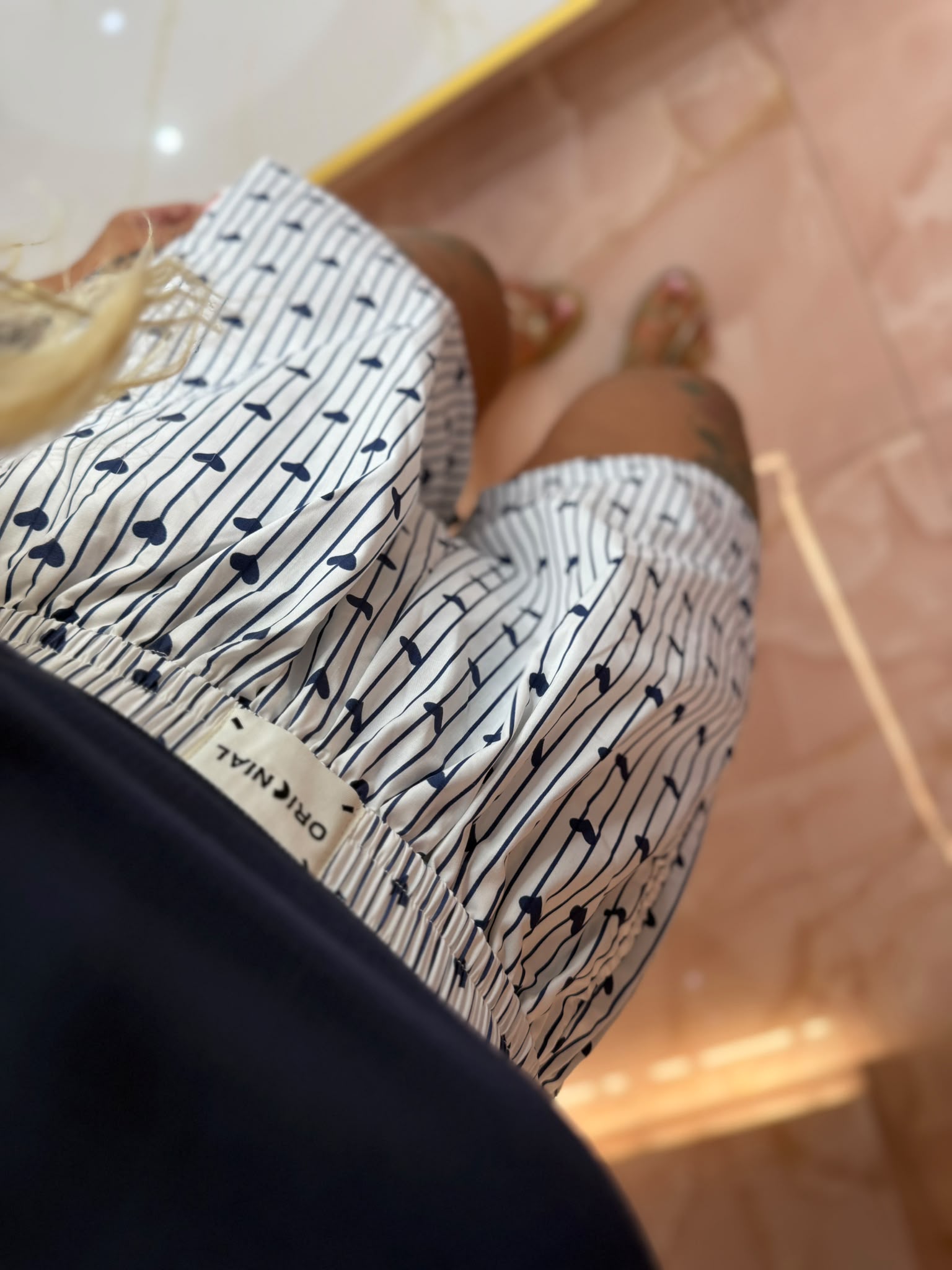Pantaloncini Cuoricini Gessati Blu ♥