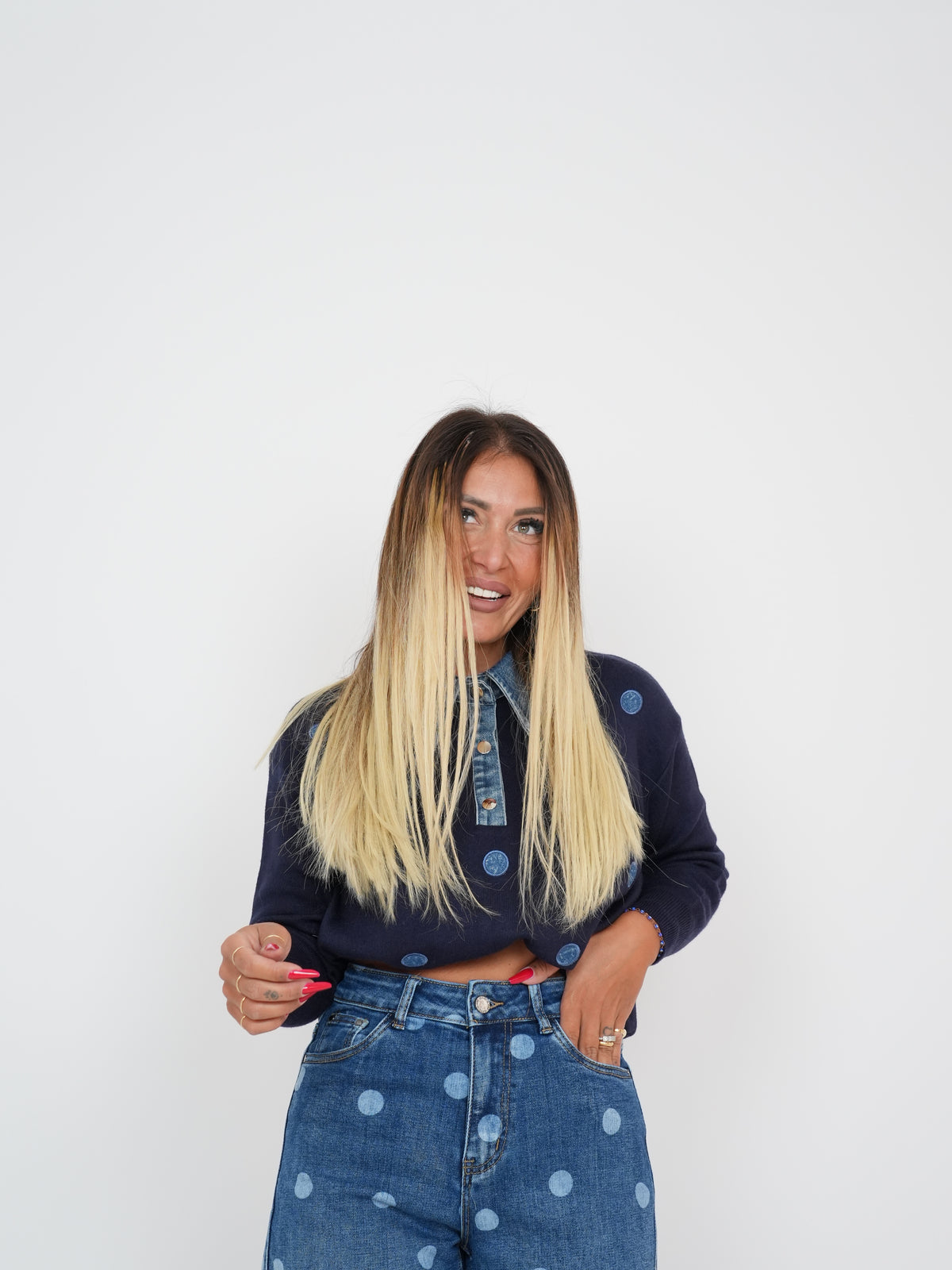 Polo Pois Blu ♥
