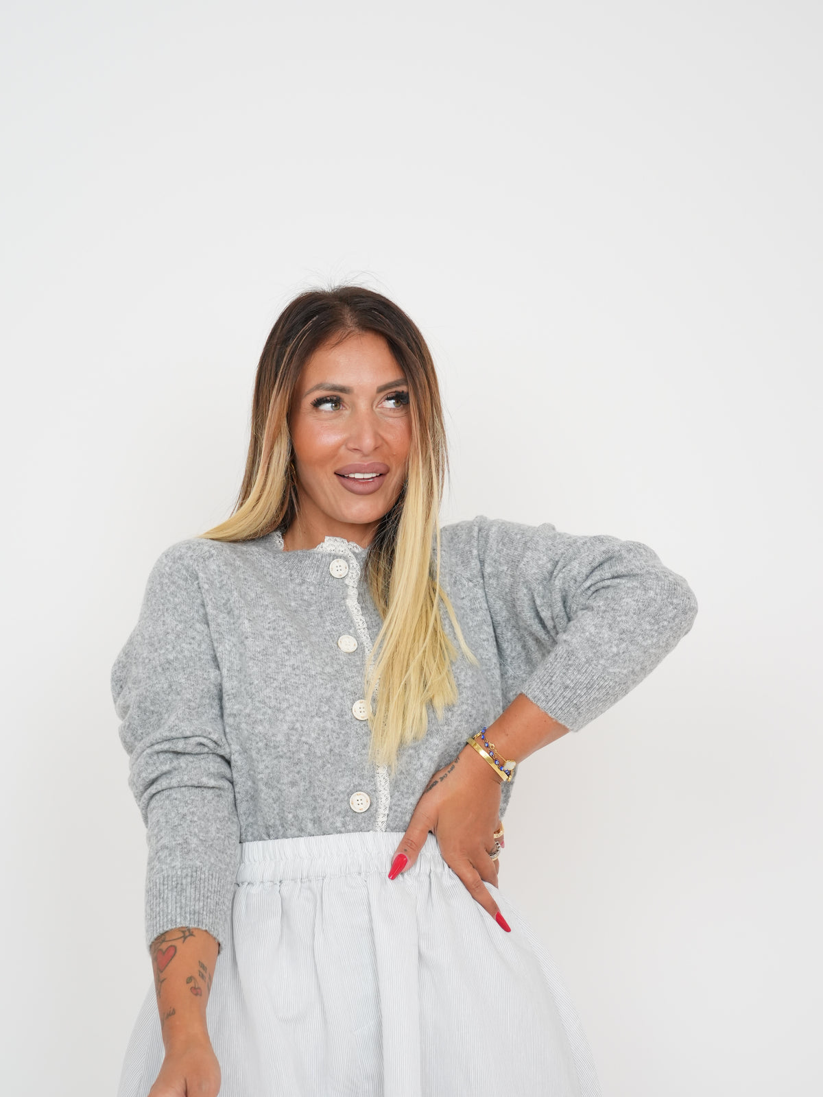 Maglioncino Cherine Per Scelta Grigio Chiaro♥