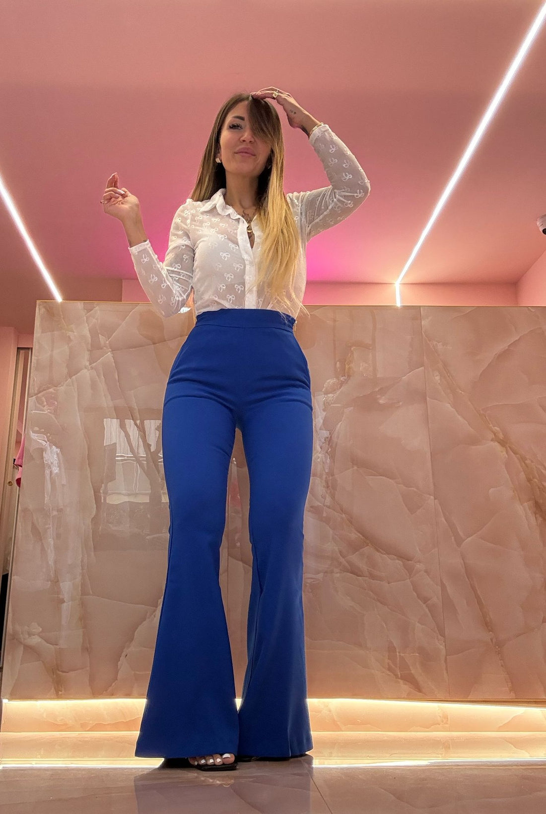 Pantaloni A Zampa Blue ♥