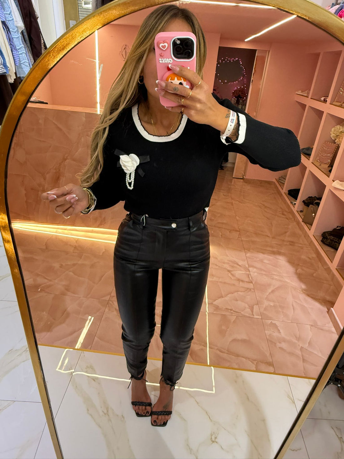 Pantalone Ecopelle Nero Sigaretta ♥
