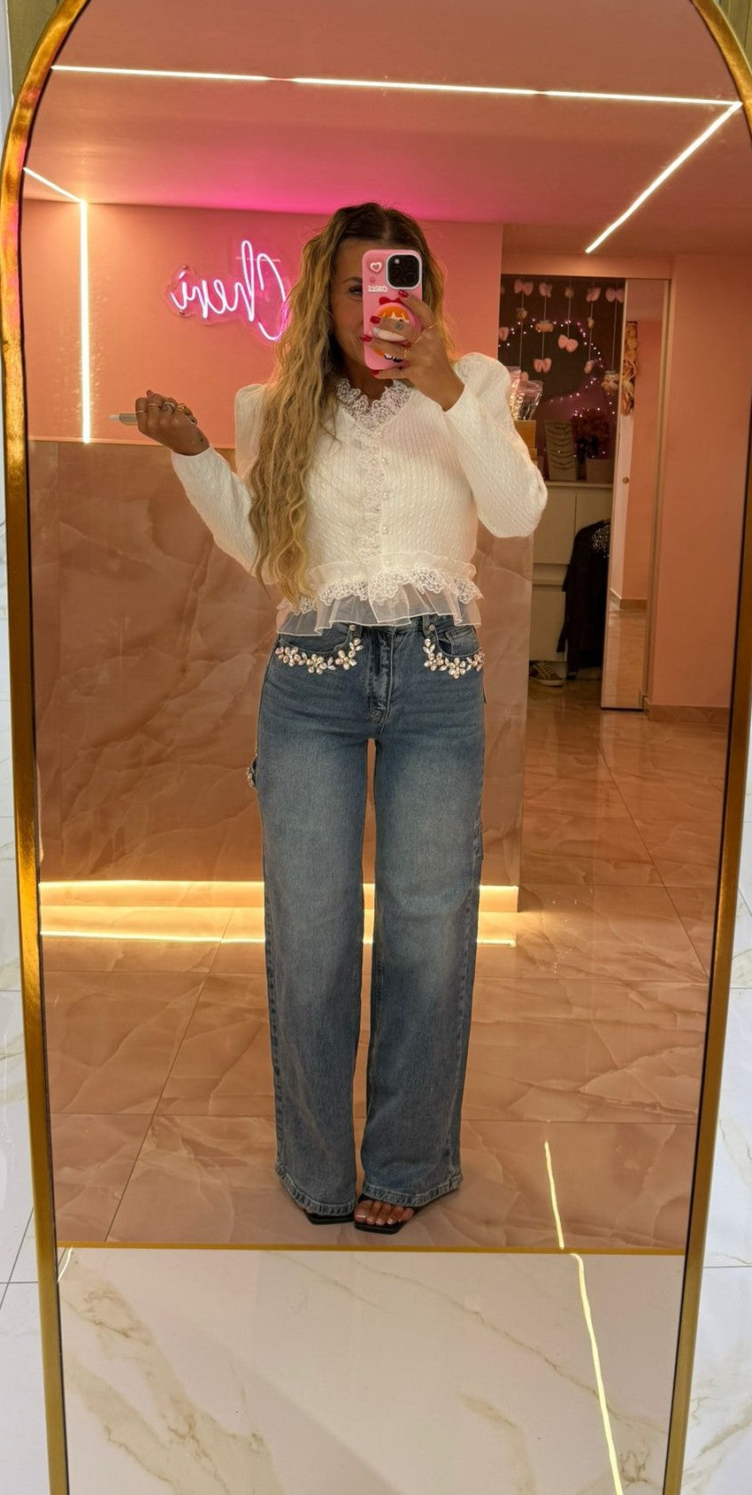 Jeans Fiori Strass ♥