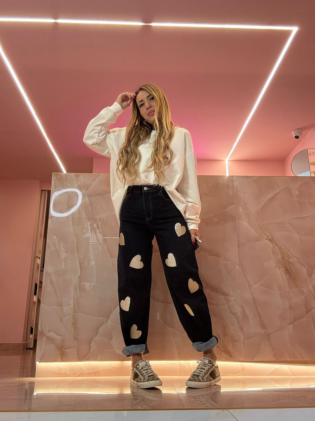 Jeans Balloon Cuori Oro ♥