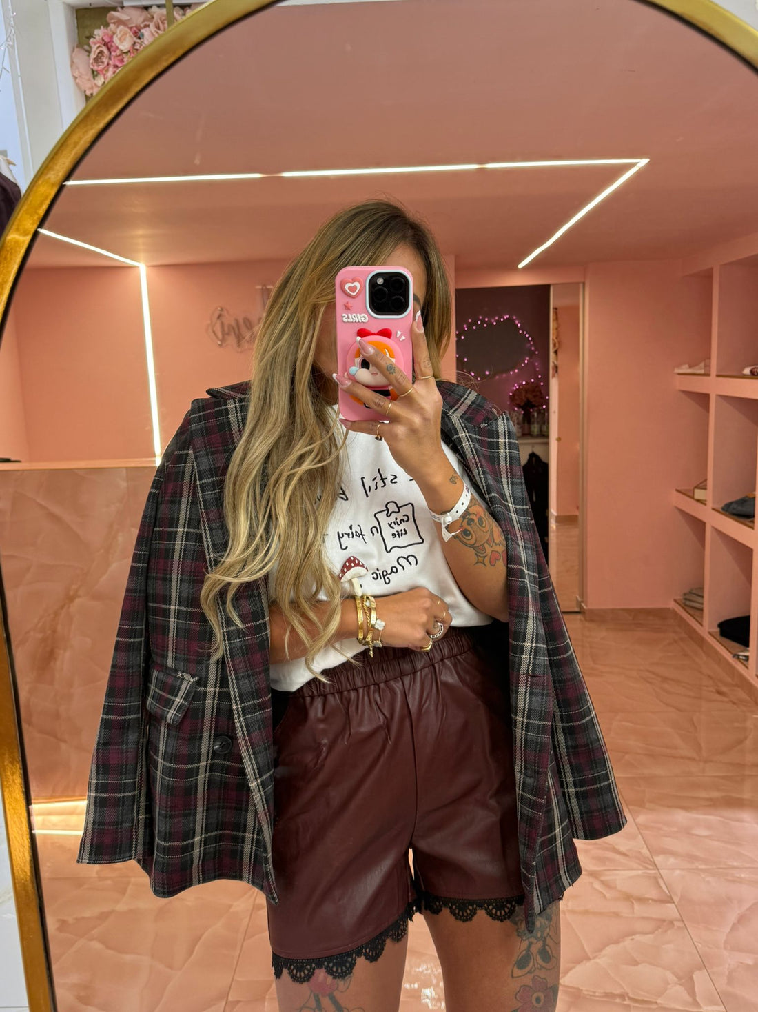 Short Ecopelle e Pizzo Bordo&