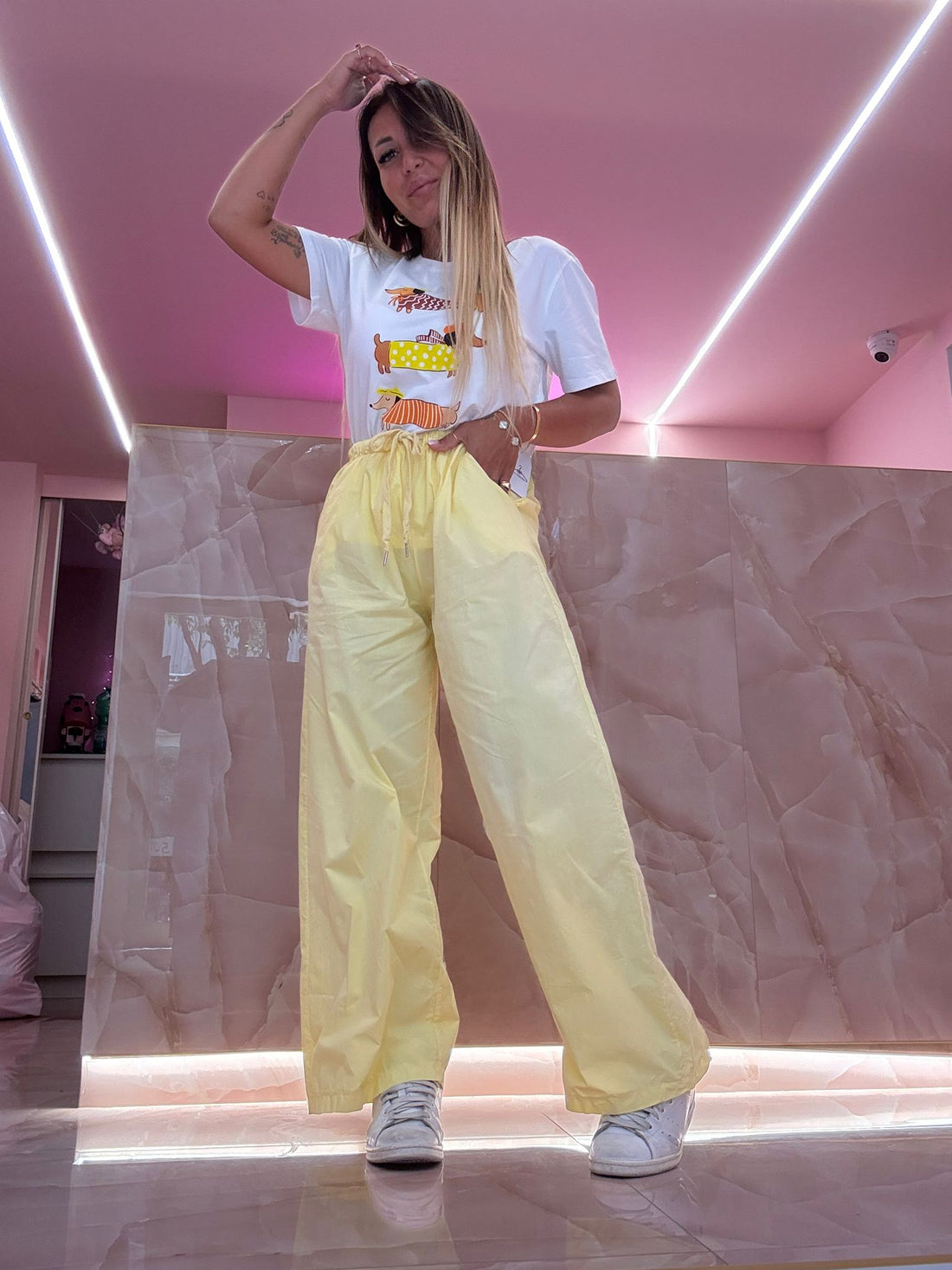 Pantalone Bassotto In Giallo ♥