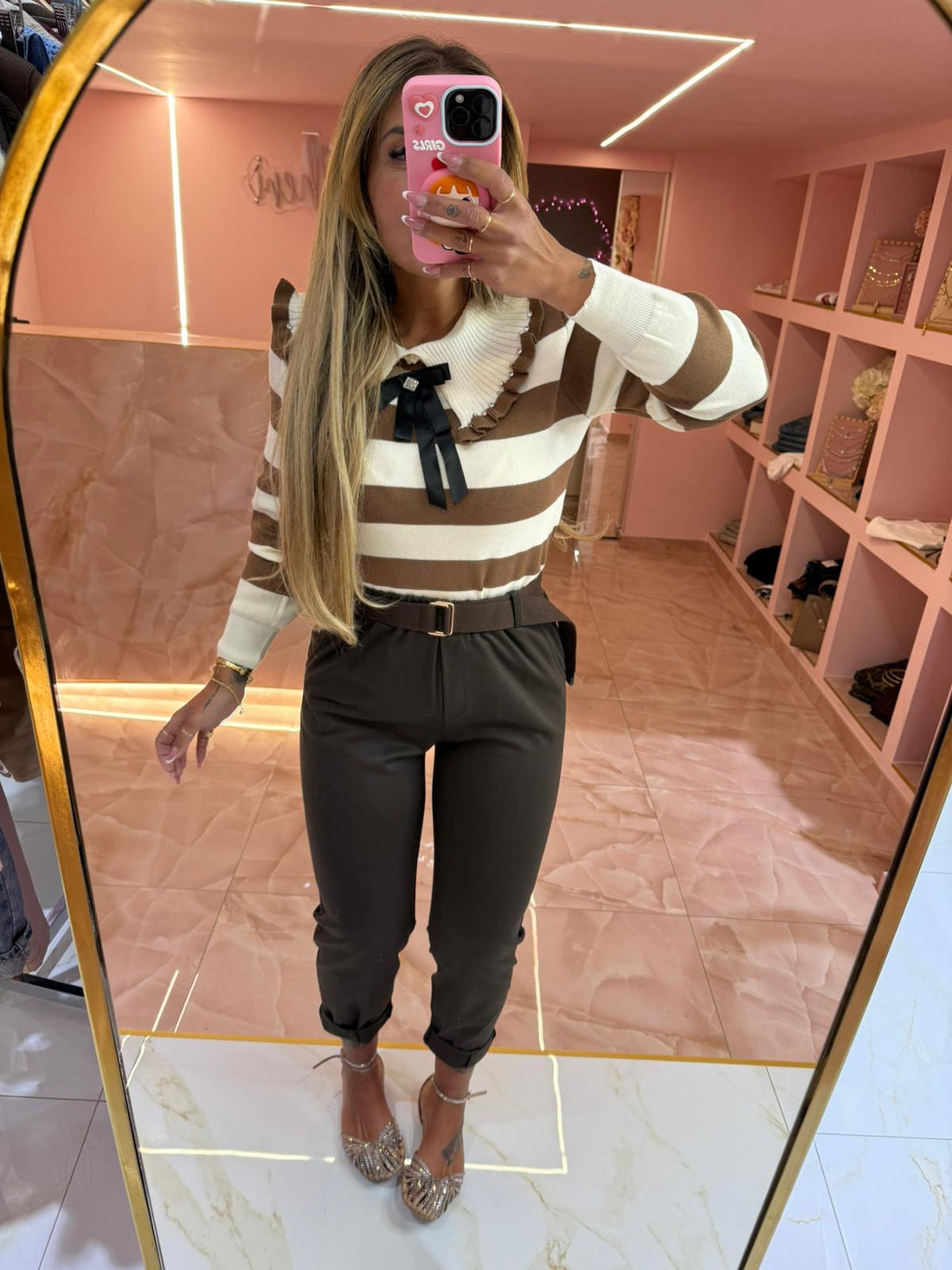 Pantalone Cinturino Marrone ♥