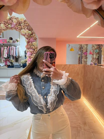 Camicia In Jeans Coreana ♥