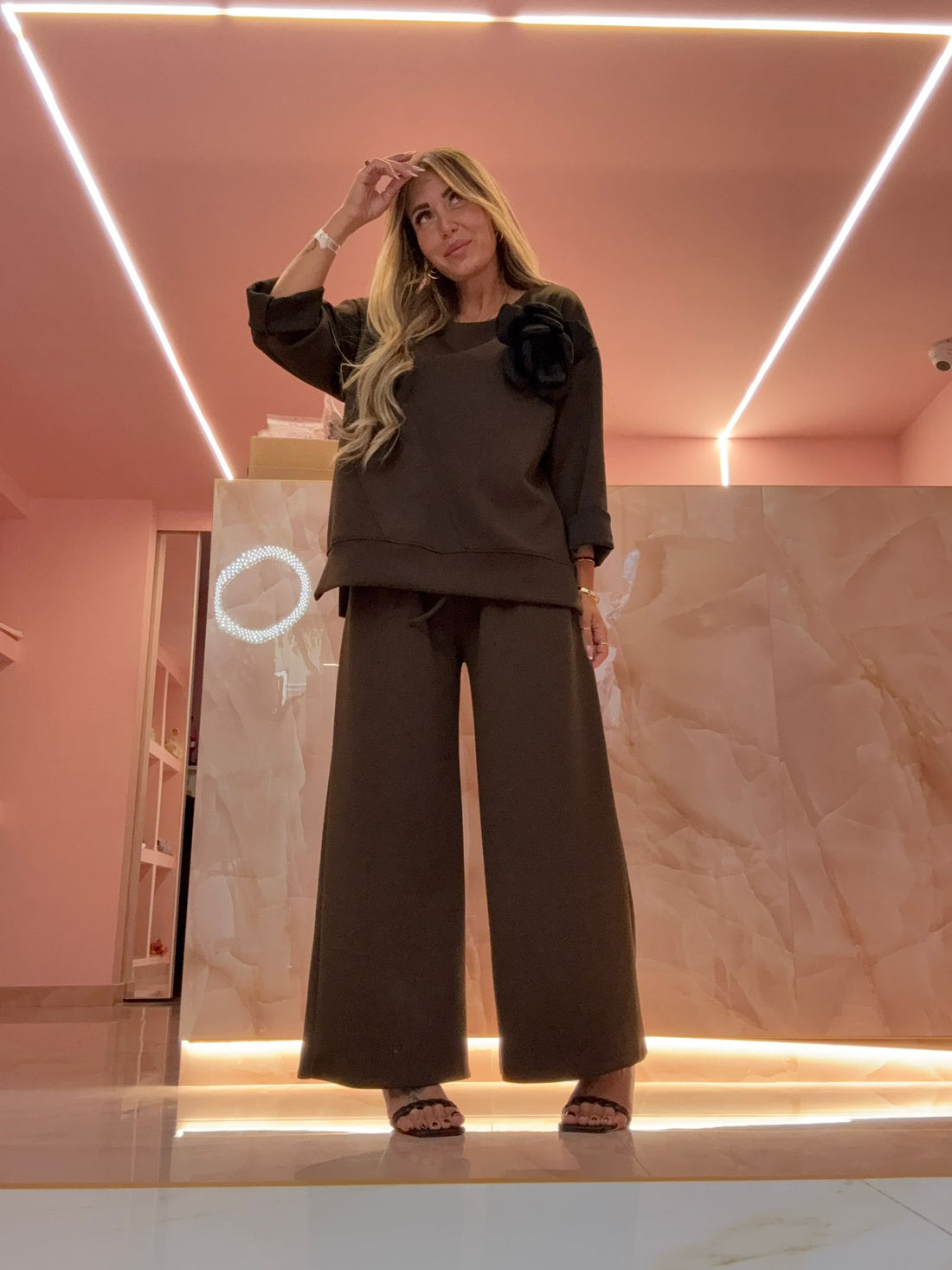 Coordinato Peonia Marrone ♥