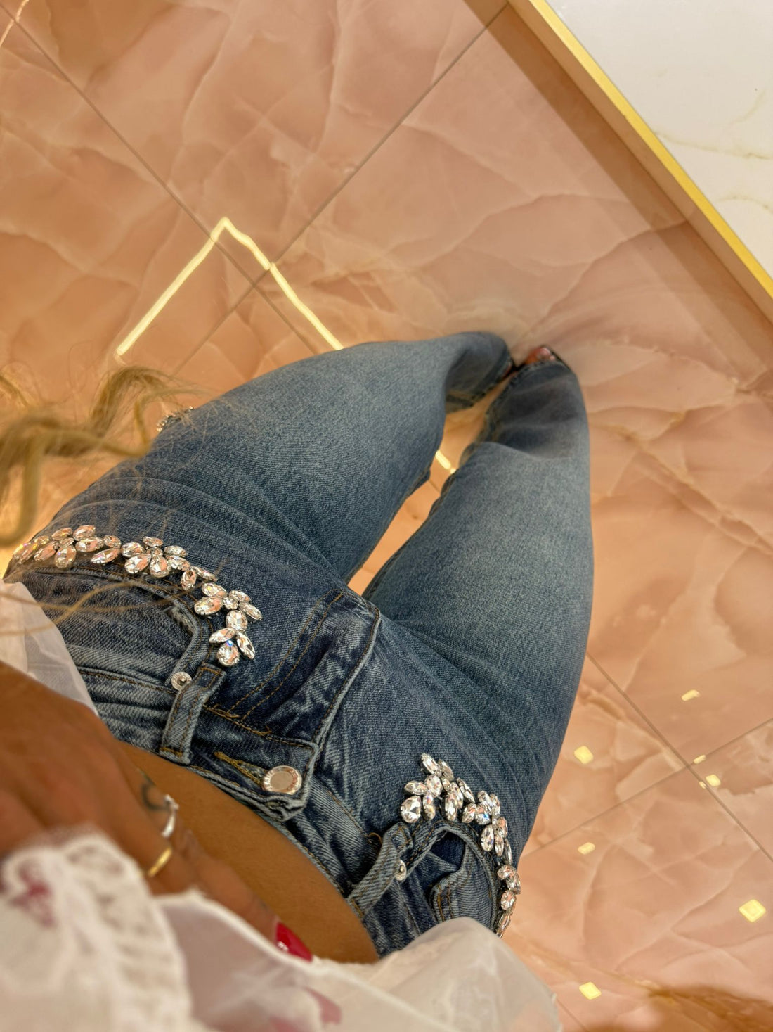 Jeans Fiori Strass ♥