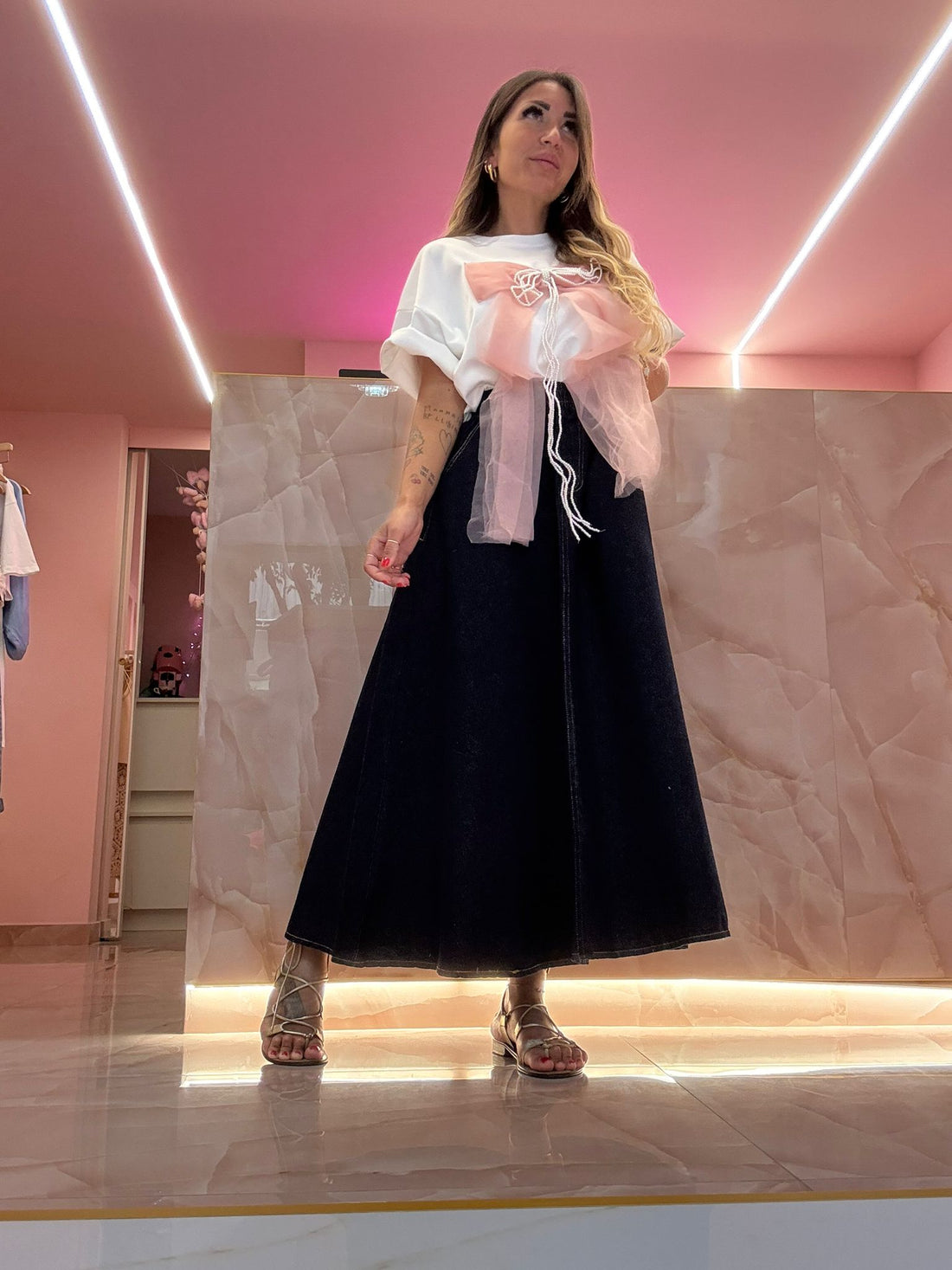 Maxi Shirt Fioccone Rosa  ♥