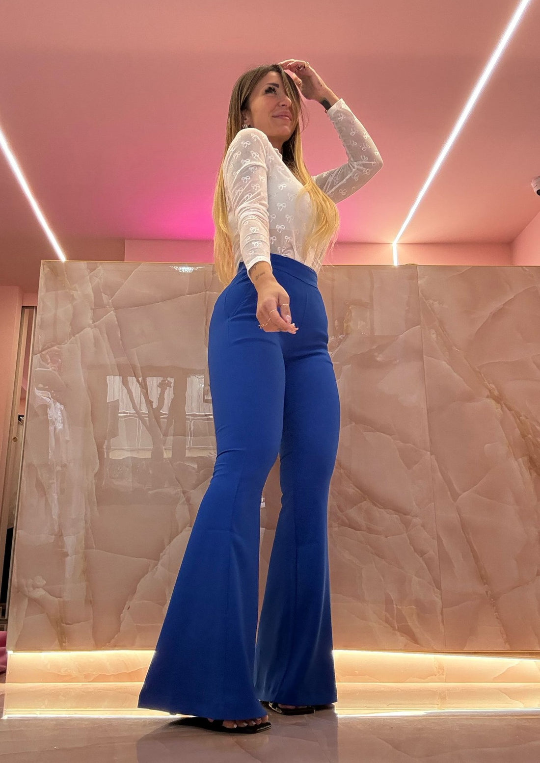 Pantaloni A Zampa Blue ♥