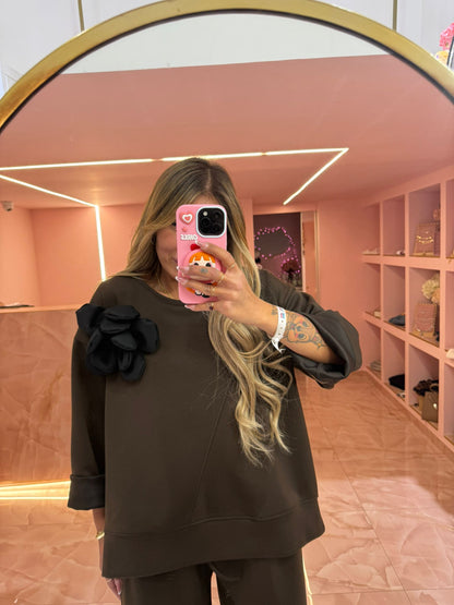 Coordinato Peonia Marrone ♥