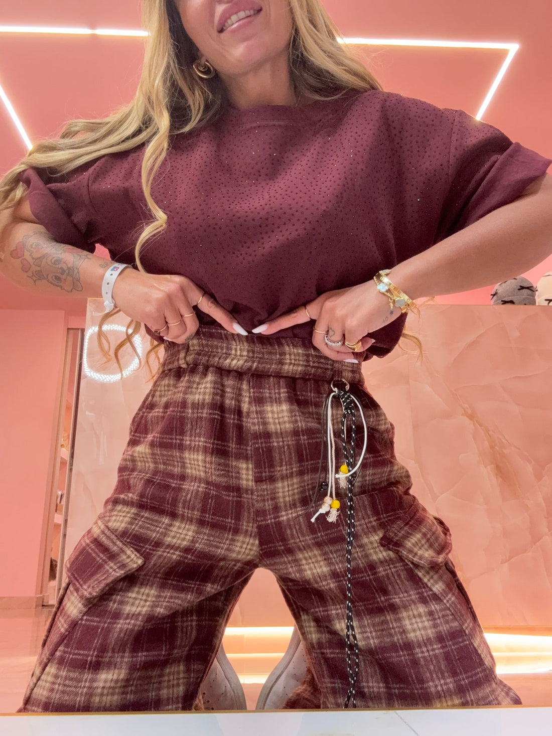 Pantalone Lolly Pop Bordo&