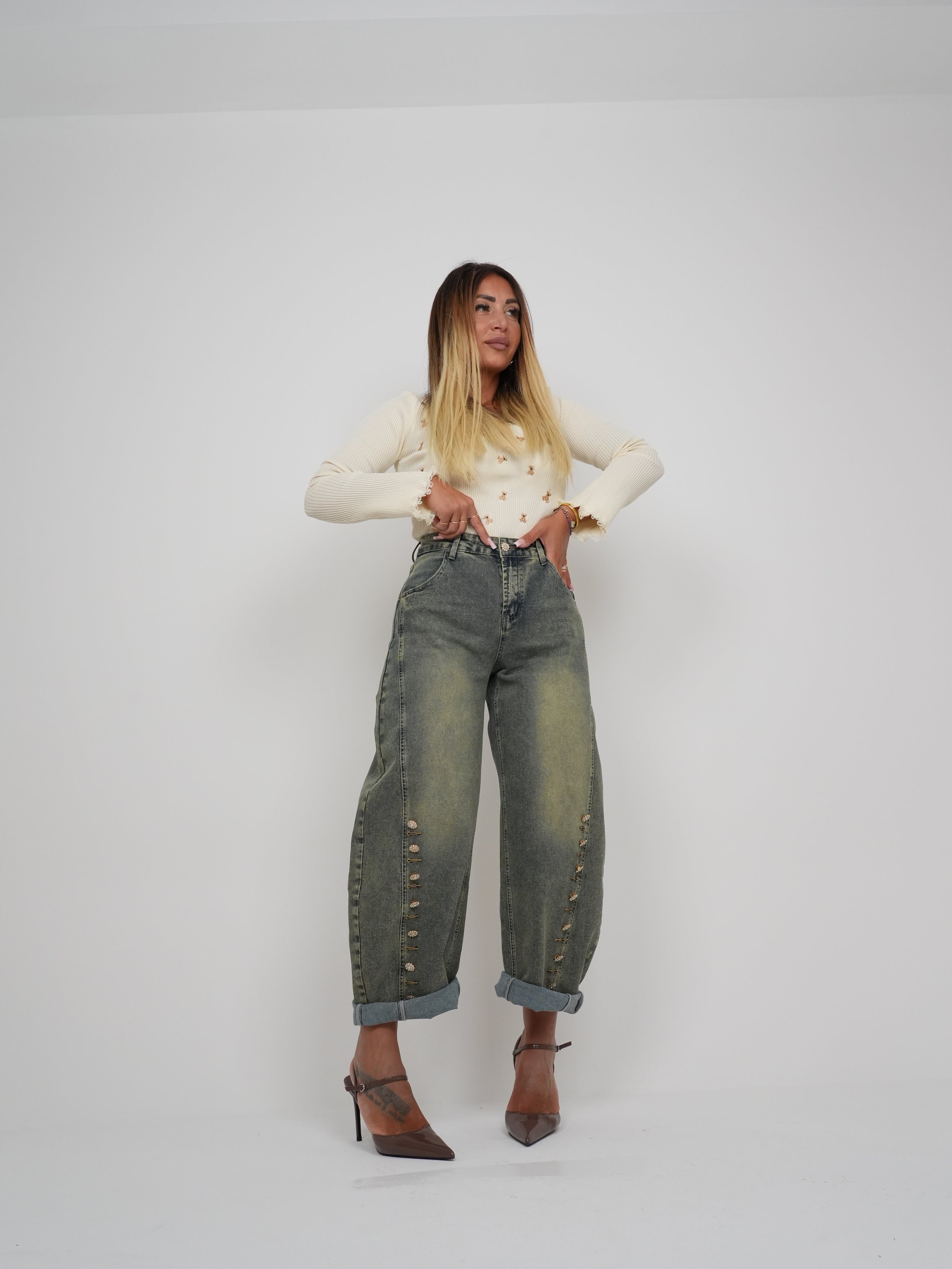 Jeans Strassando Con Amore ♥