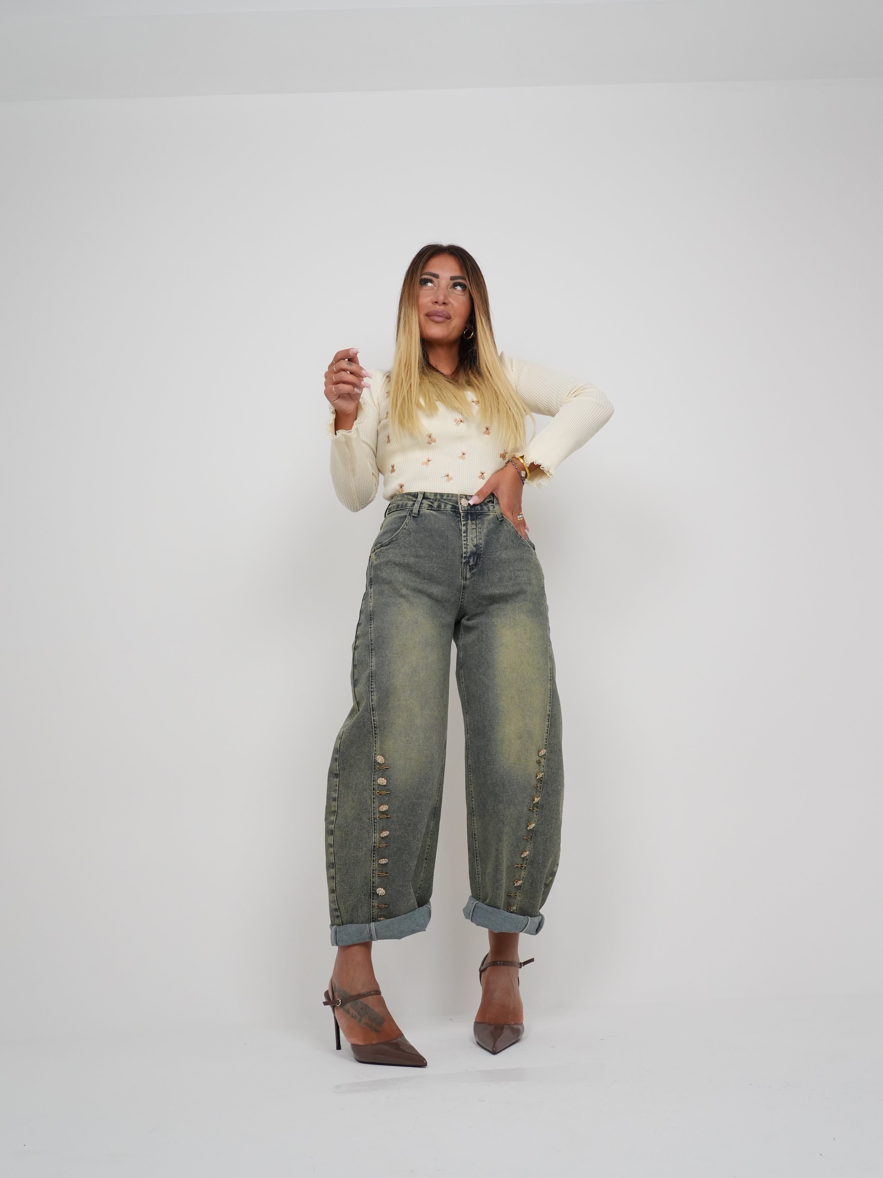 Jeans Strassando Con Amore ♥