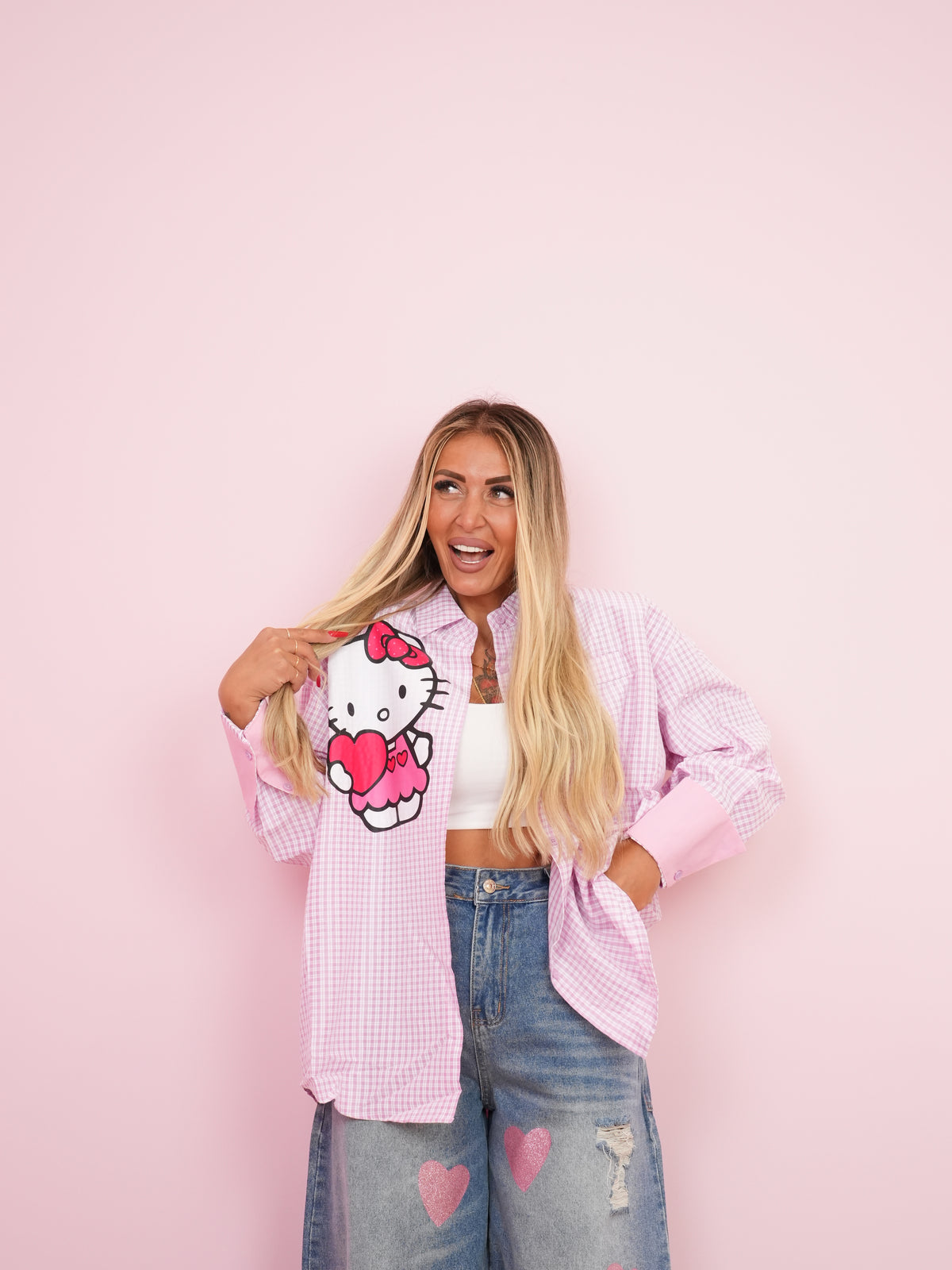 Camicia Quadretti Kitty ♥