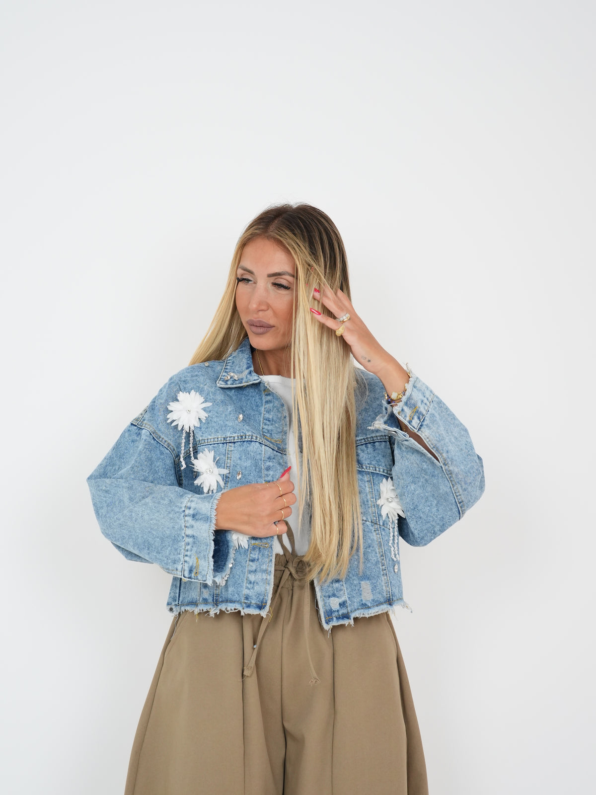 Giacca Denim Fiorellini &amp; Strass ♥