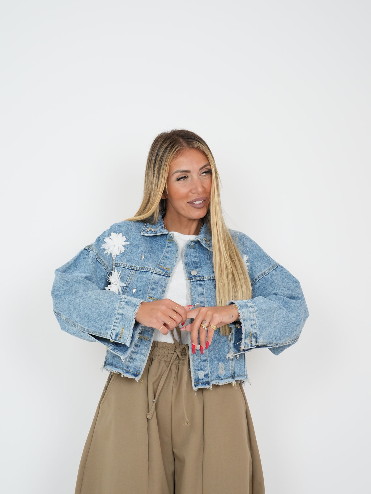 Giacca Denim Fiorellini &amp; Strass ♥