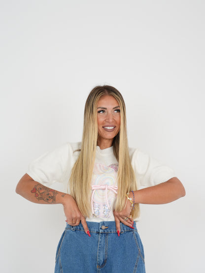 Maglia Orsetto Rainbow Bianca ♥