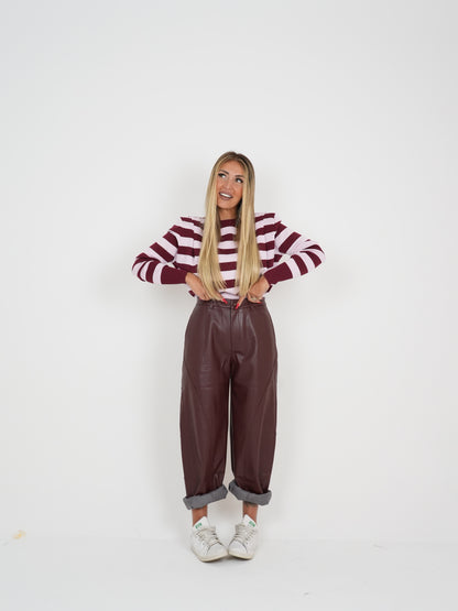 Pantalone Sportivo Ecopelle Bordoux ♥