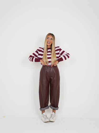 Pantalone Sportivo Ecopelle Bordoux ♥