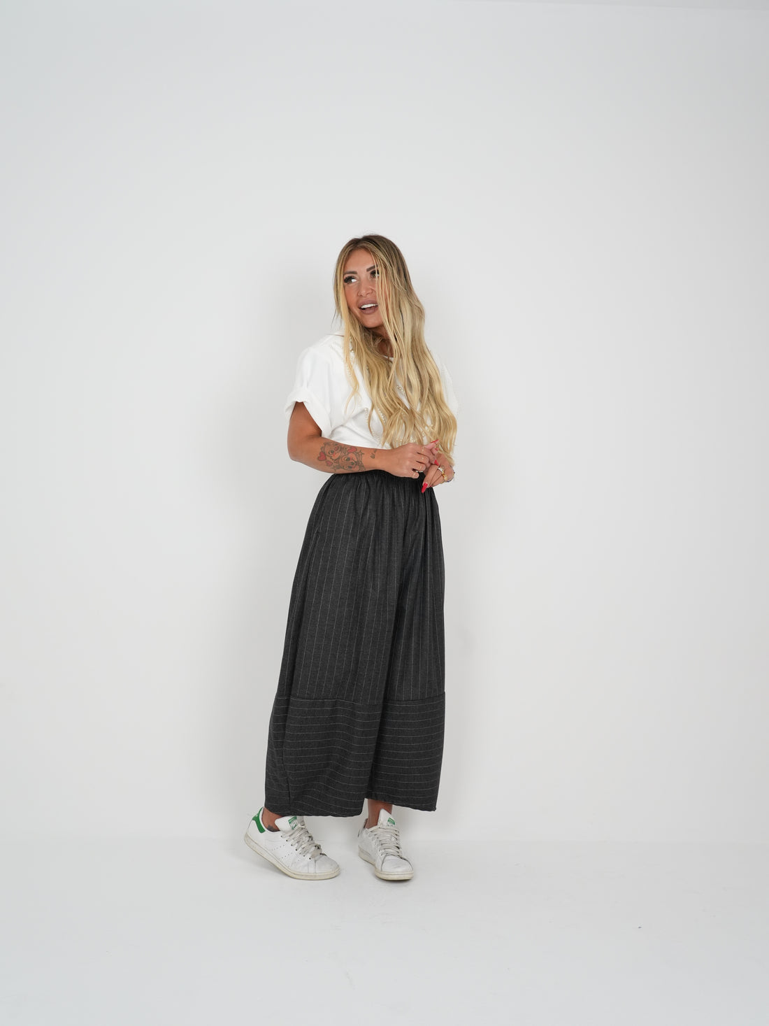 Pantalone Gessato Jessy Grigio ♥