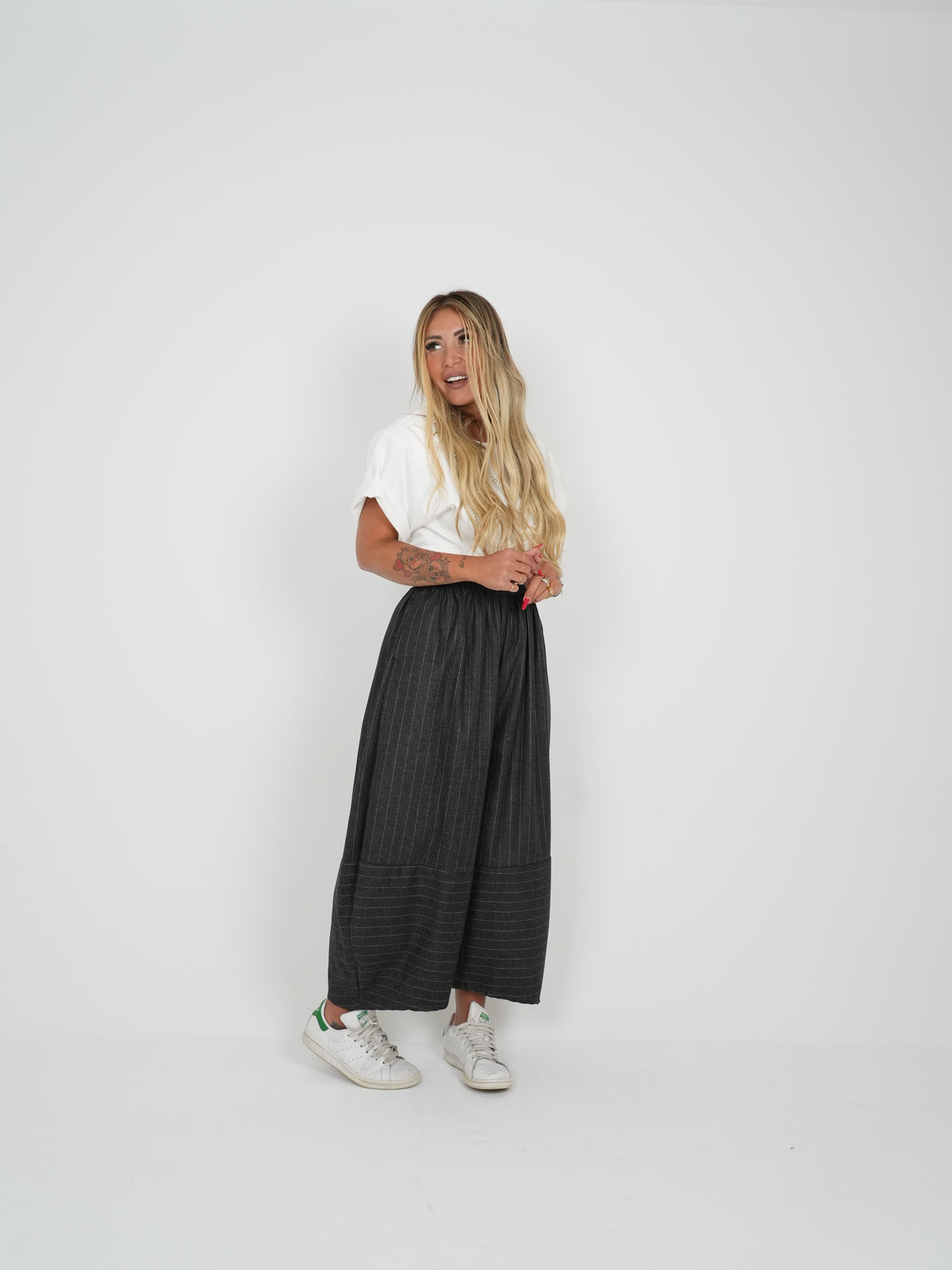 Pantalone Gessato Jessy Grigio ♥