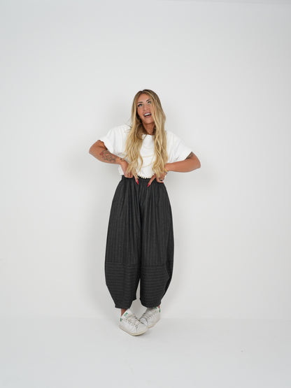 Pantalone Gessato Jessy Grigio ♥