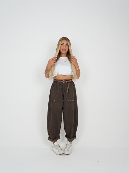 Pantalone Velluto Borchiette ♥