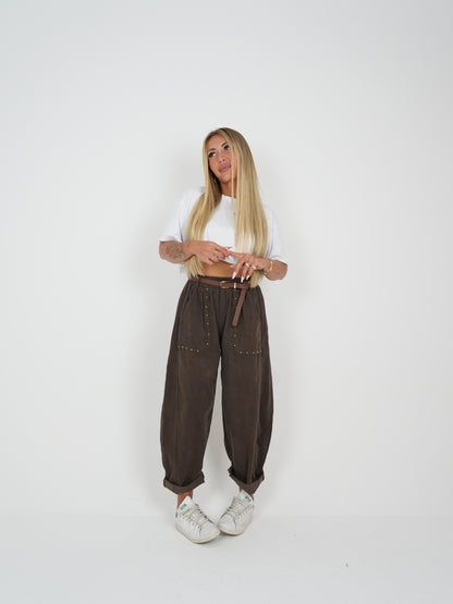 Pantalone Velluto Borchiette ♥